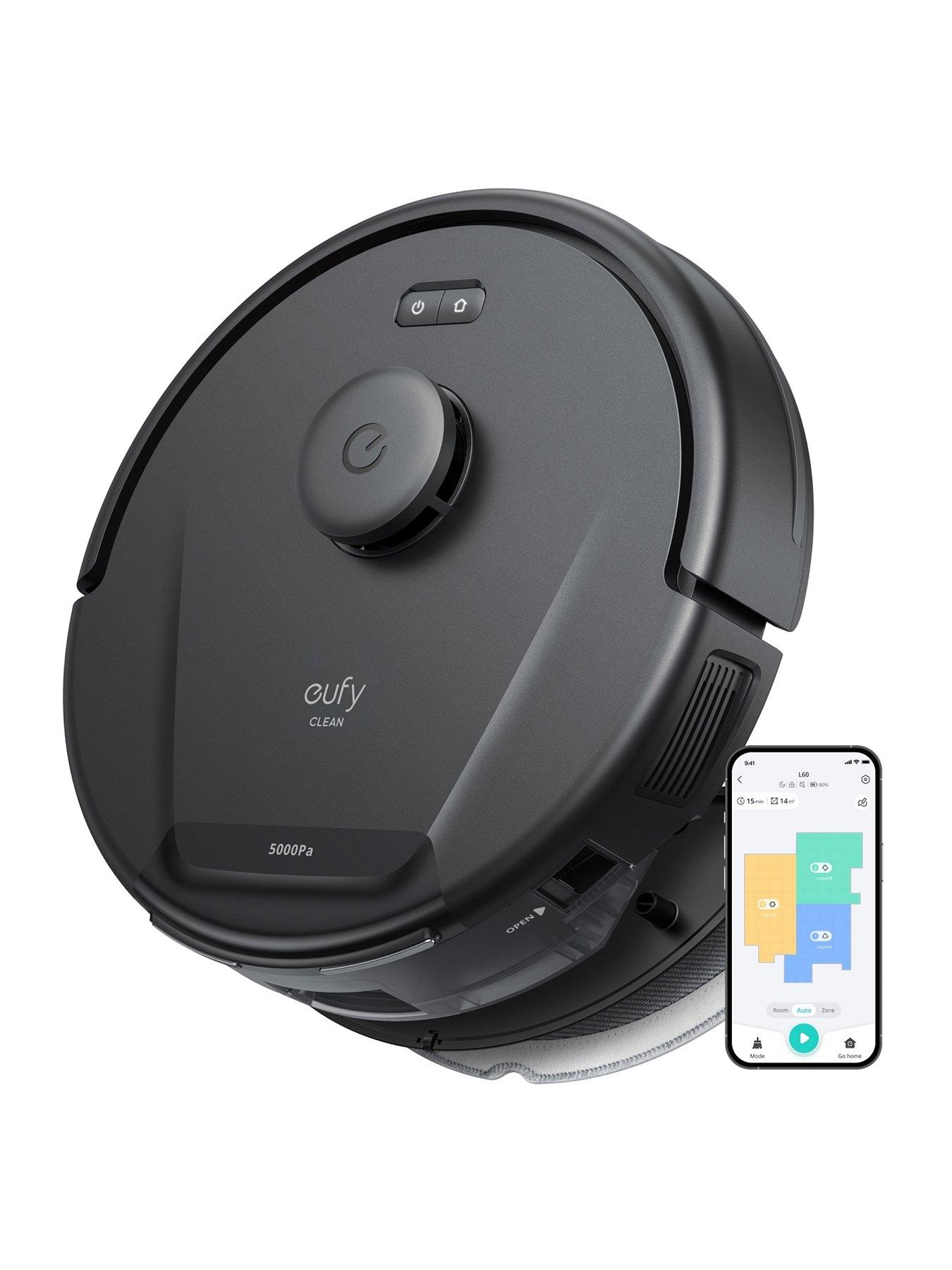 Product photograph of Eufy Robovac L60 Hybrid Robotic Vacuum Cleaner from very.co.uk