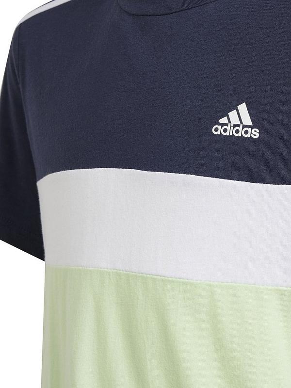adidas Sportswear Junior Kids Colorblock Short Sleeve T-Shirt - Navy ...