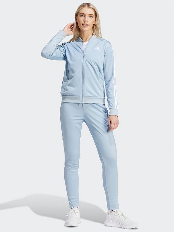 adidas Sportswear Women's 3 Stripe Tracksuit - Blue | Very.co.uk