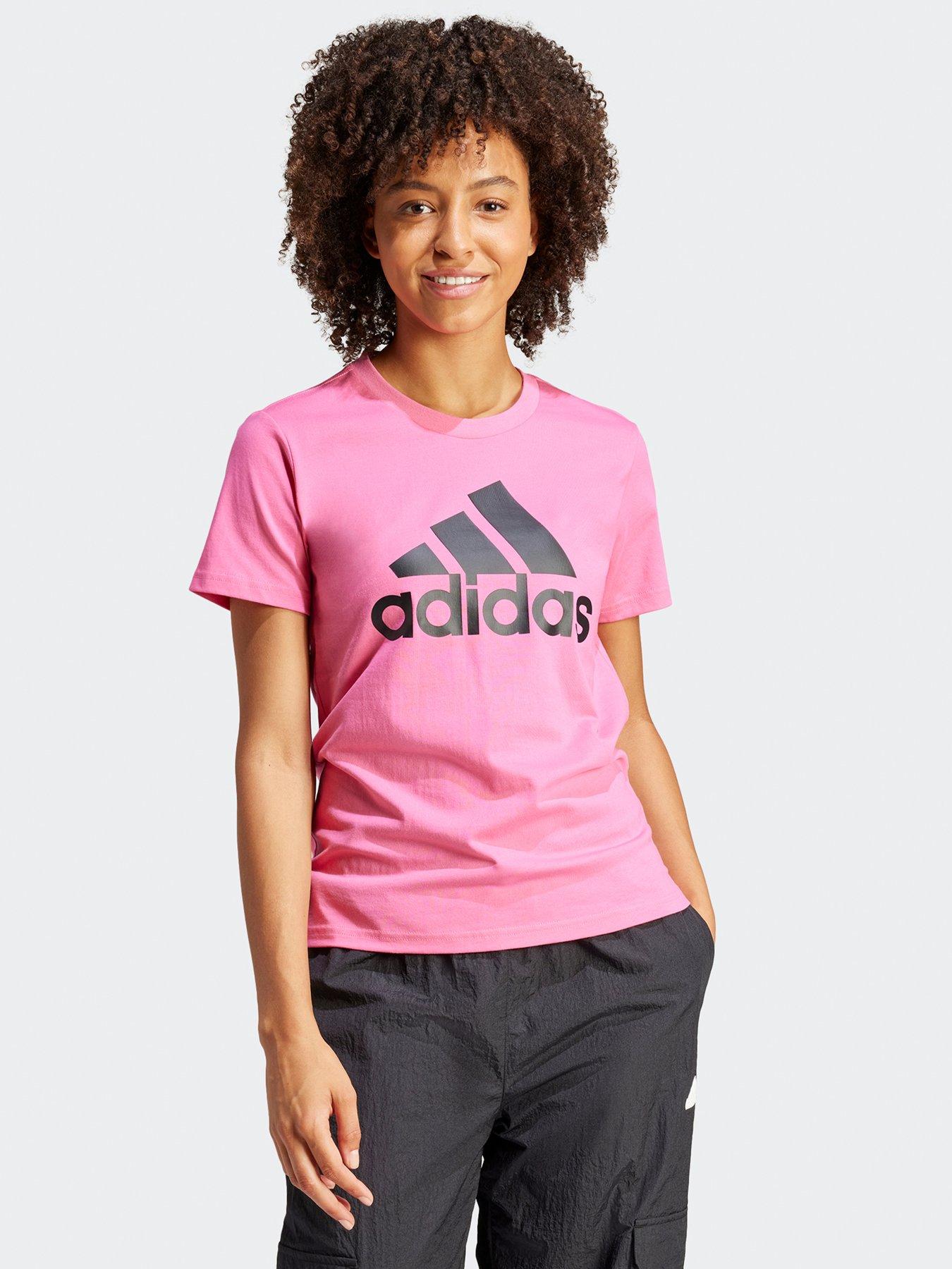 adidas Sportswear Womens Big Logo T Shirt Pink Very