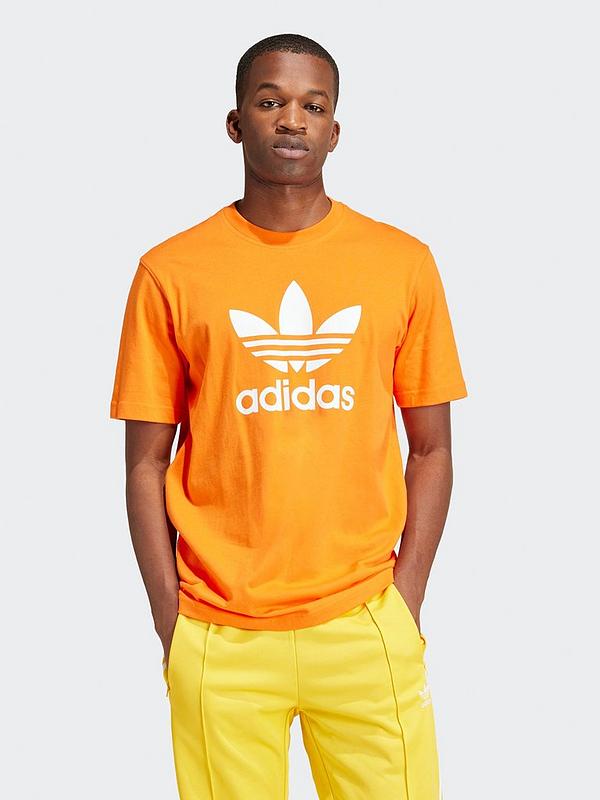 adidas Originals Men's Trefoil T-Shirt - Orange | Very.co.uk