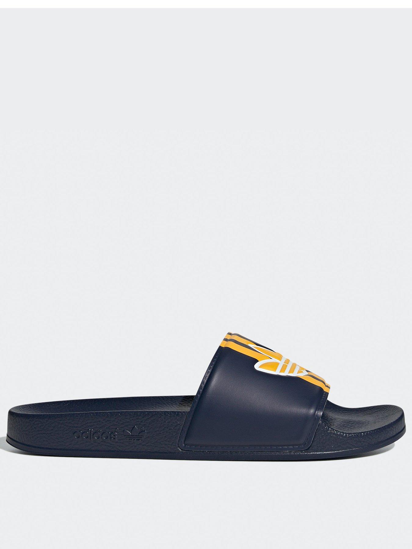 Men s Adilette Sliders Blue Yellow