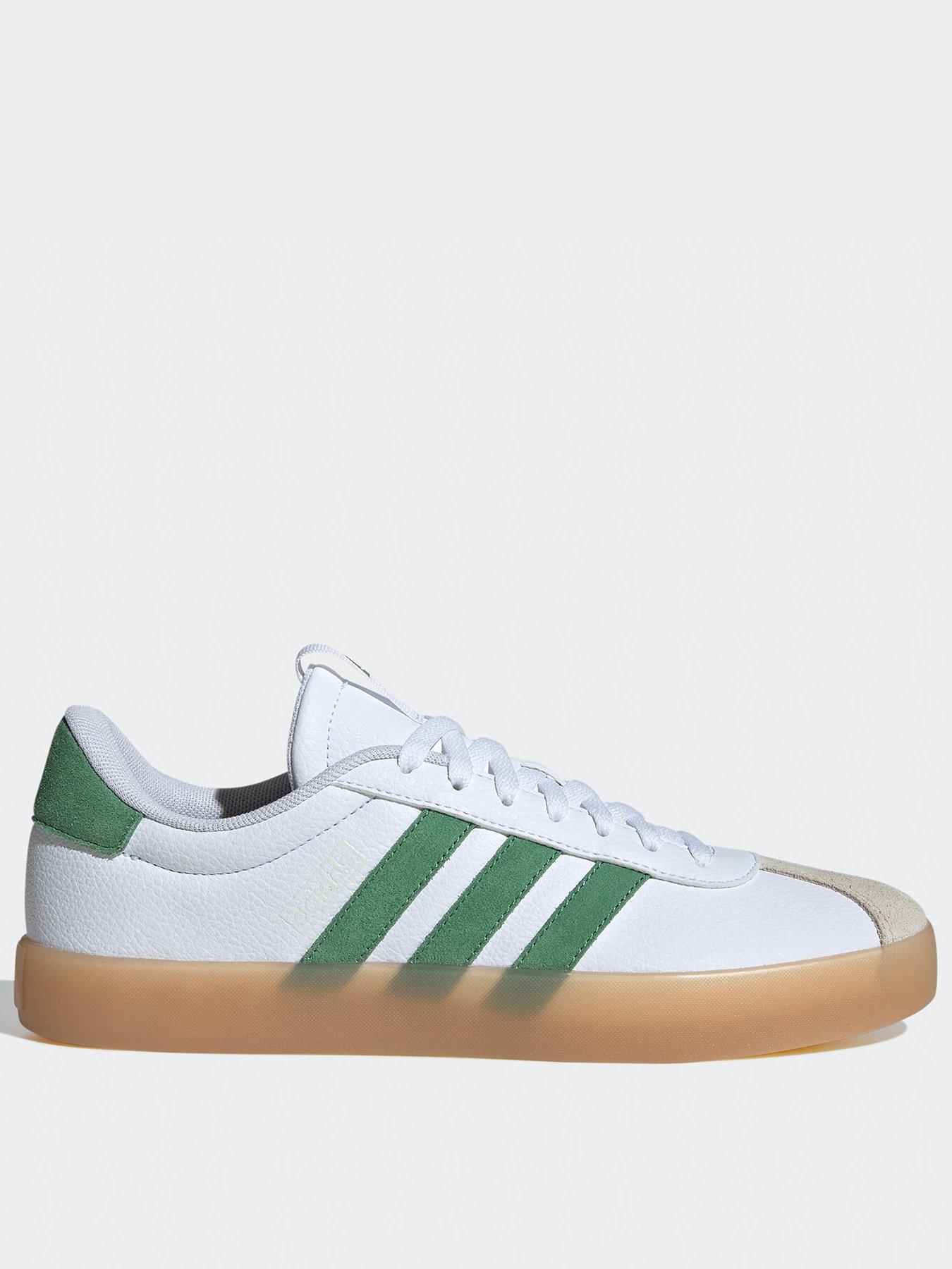 adidas Sportswear Men's VL Court 3.0 Trainers - White/Green | Very.co.uk