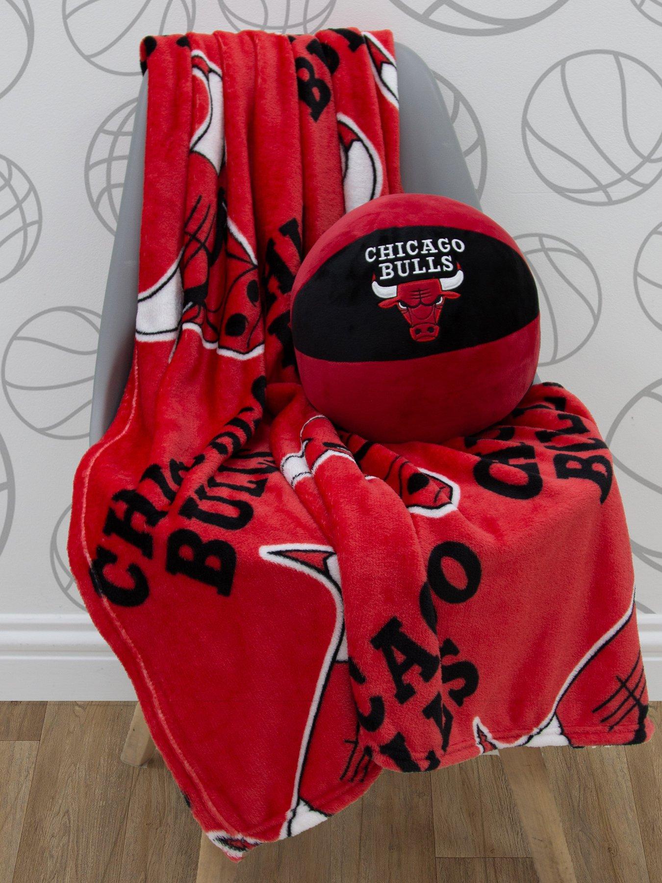 Product photograph of Nba Chicago Bulls Basketball-shaped Cushion - Multi from very.co.uk