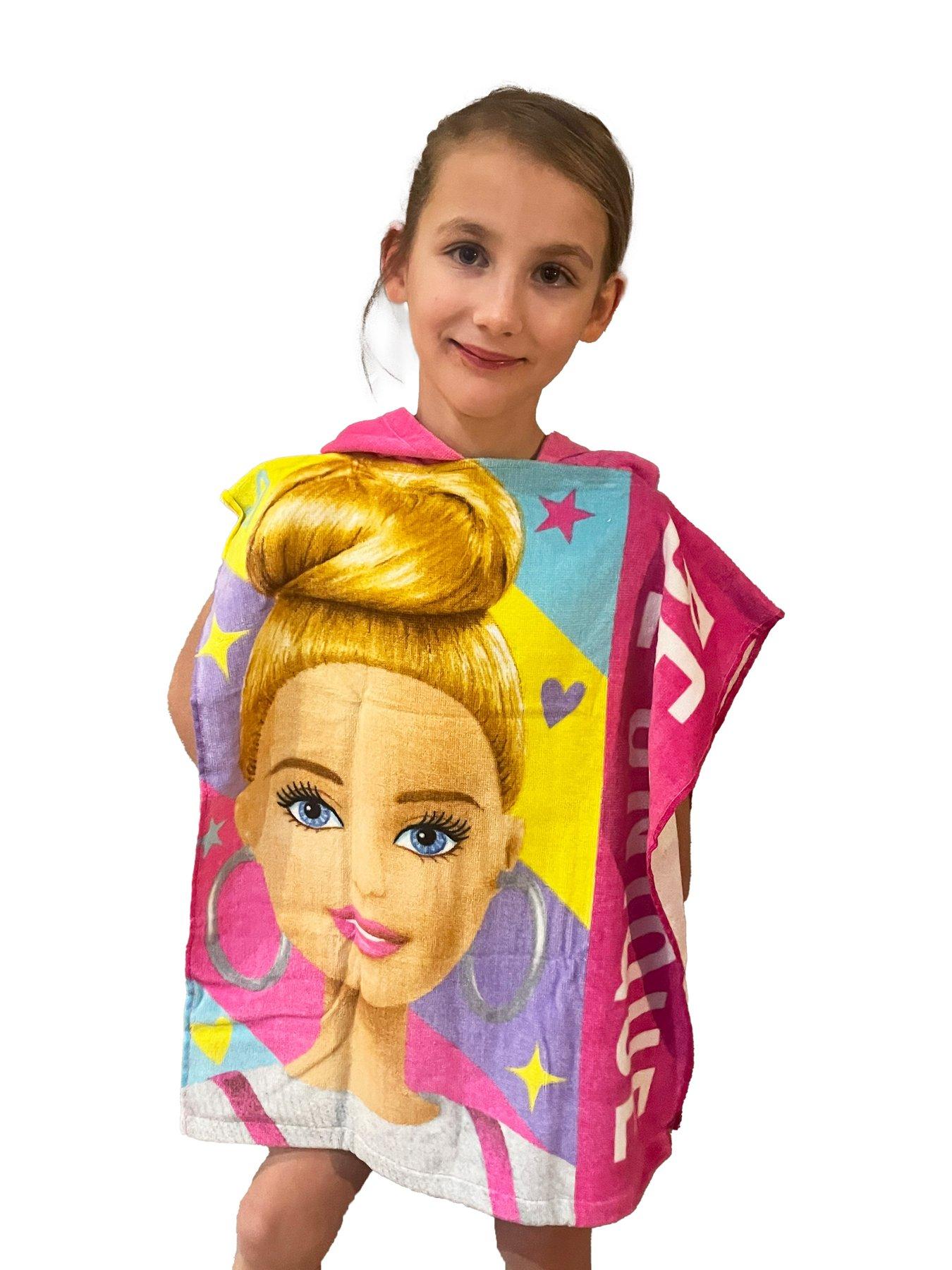 Product photograph of Barbie Fresh Poncho Towel from very.co.uk