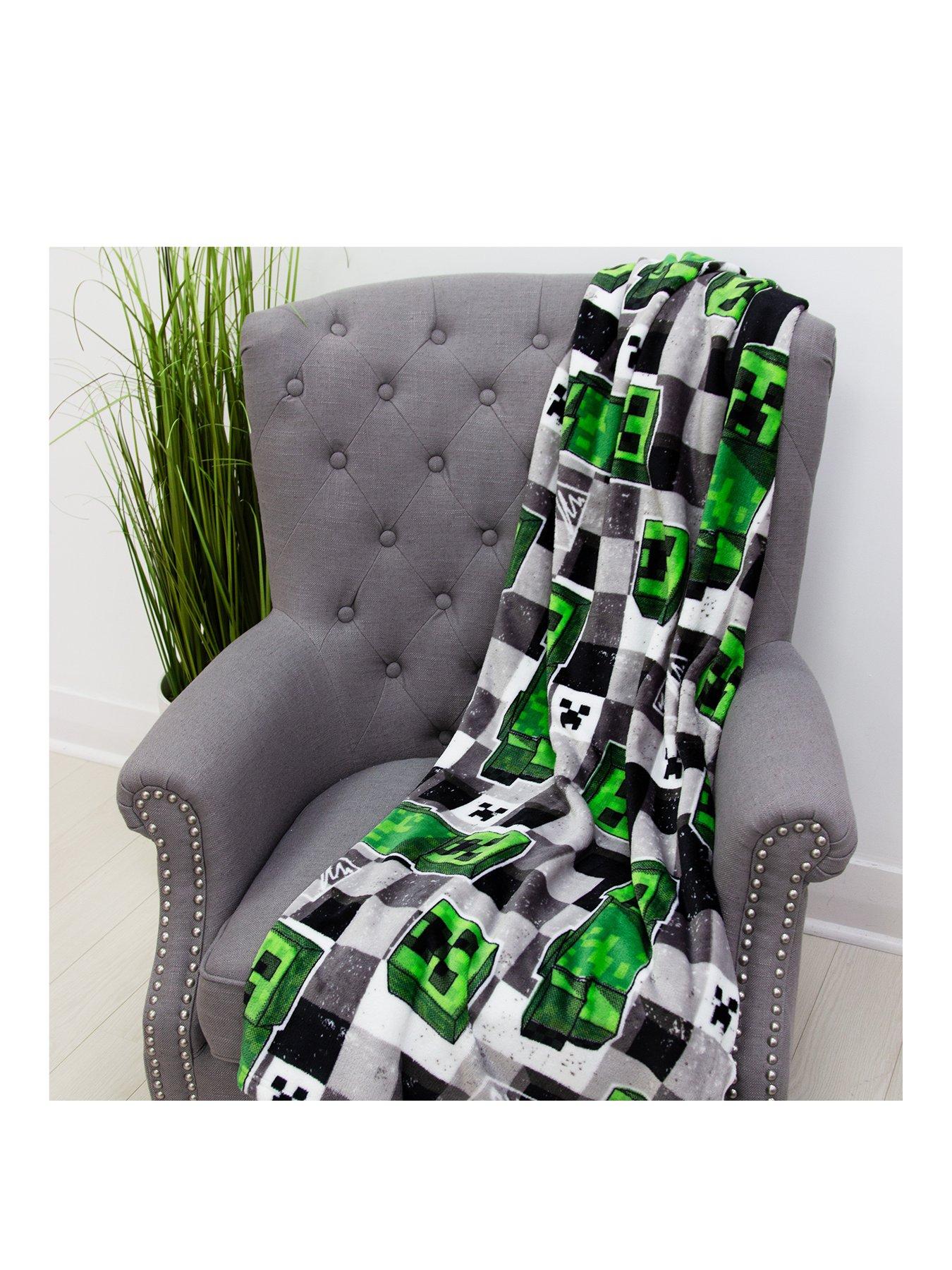 Image 2 of 7 of Minecraft Scribble Fleece Blanket - Multi