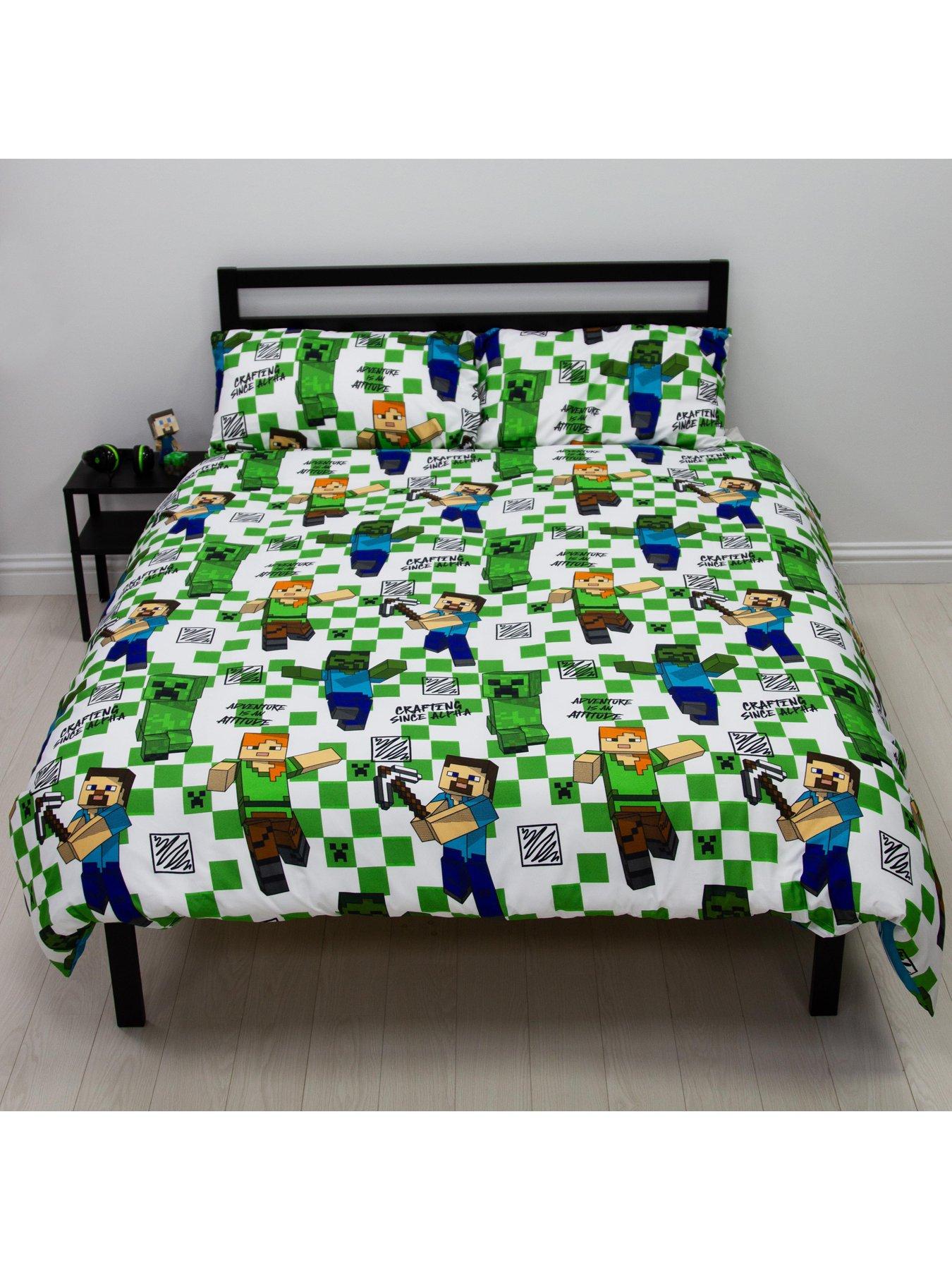 Image 3 of 7 of Minecraft Drawn Double Duvet Cover Set - Multi