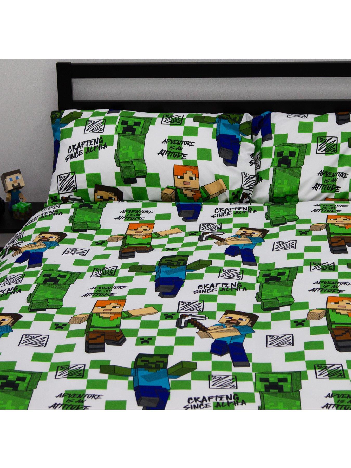 Image 5 of 7 of Minecraft Drawn Double Duvet Cover Set - Multi
