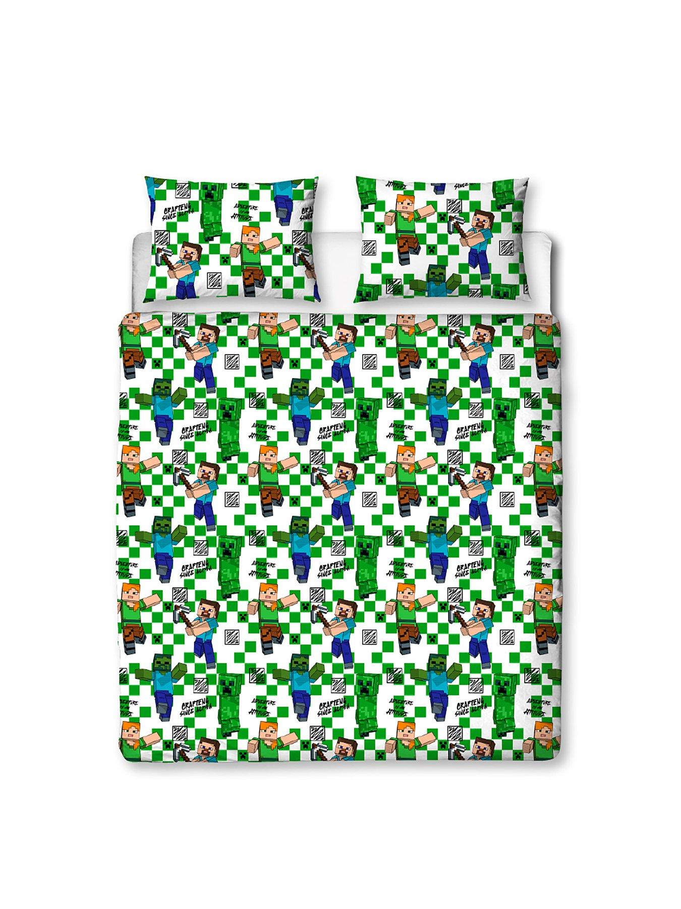 Image 7 of 7 of Minecraft Drawn Double Duvet Cover Set - Multi