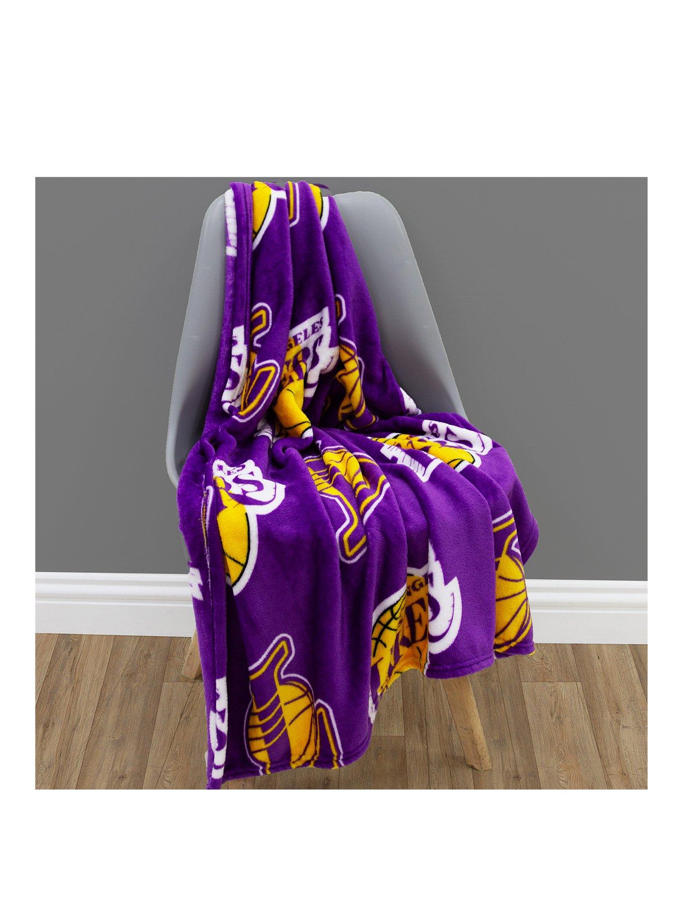 Lakers plush throw blanket sale