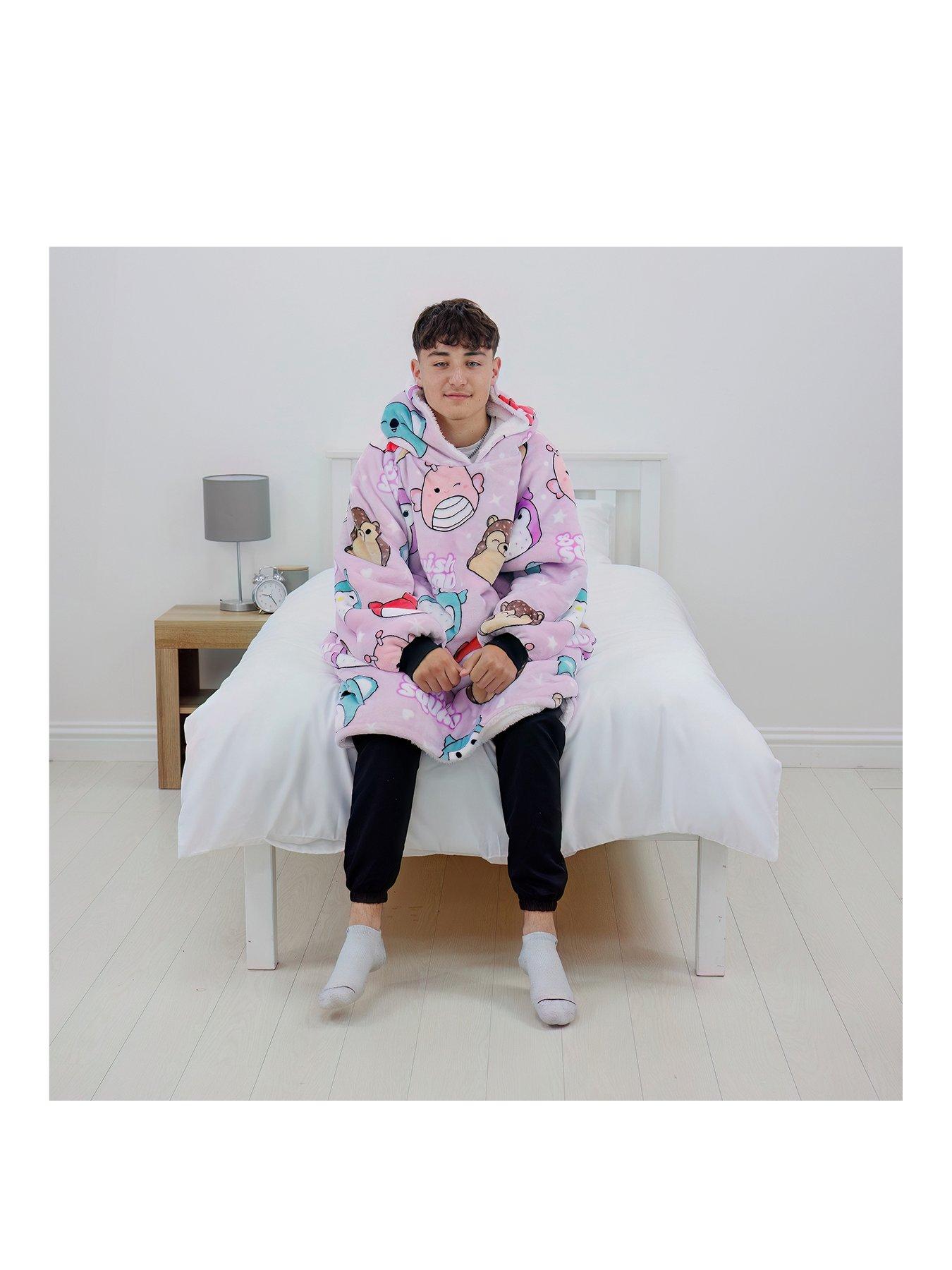 Image 2 of 7 of Squishmallows Bright Wearable Hooded Fleece Blanket - Multi