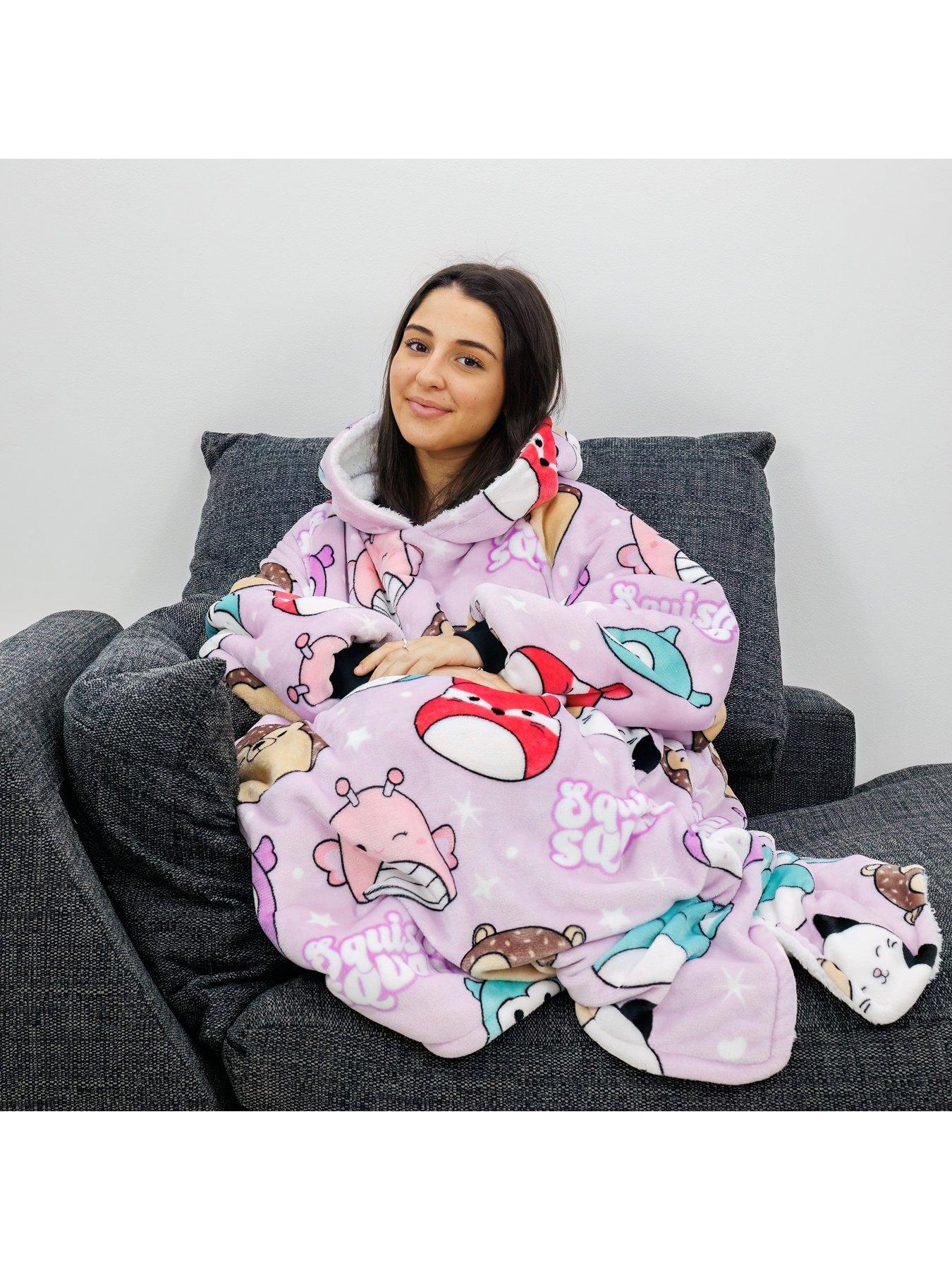 Image 5 of 7 of Squishmallows Bright Wearable Hooded Fleece Blanket - Multi