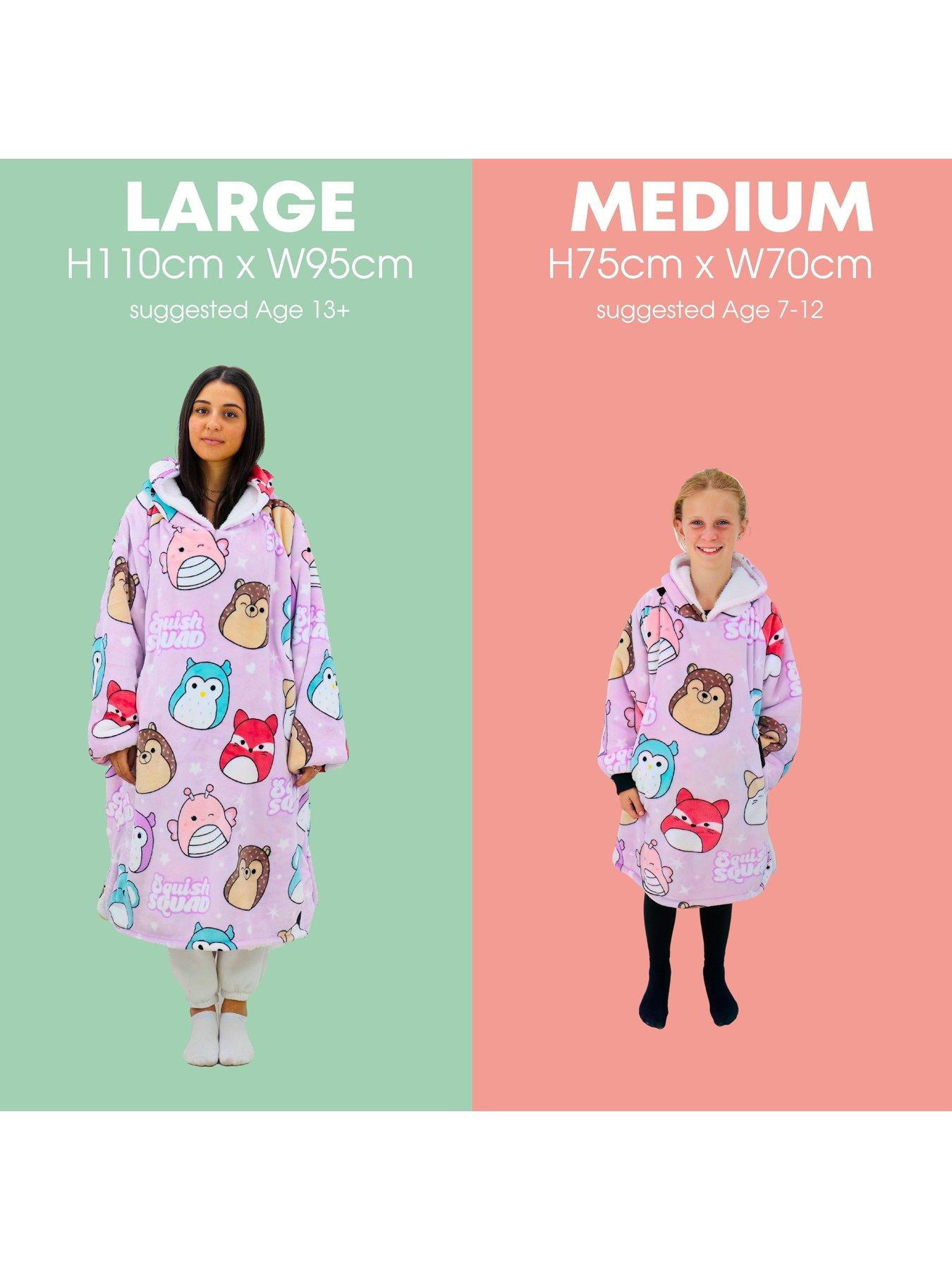 Image 6 of 7 of Squishmallows Bright Wearable Hooded Fleece Blanket - Multi