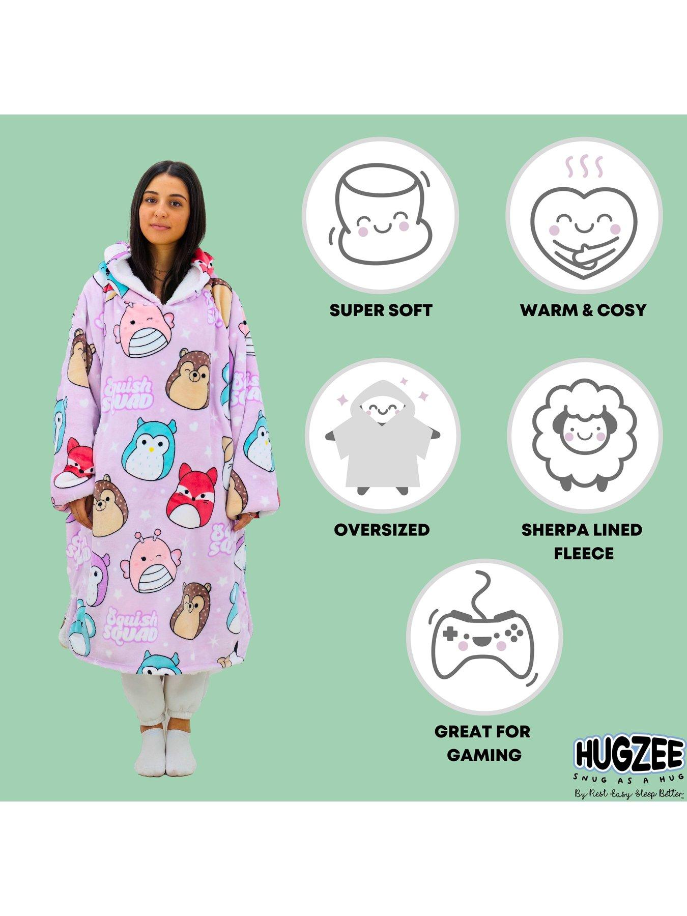 Image 7 of 7 of Squishmallows Bright Wearable Hooded Fleece Blanket - Multi