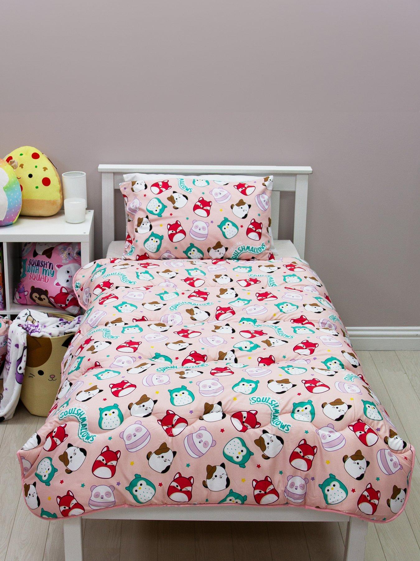 Product photograph of Squishmallows Logo Coverless 10 5 Tog Reversible Duvet - Multi from very.co.uk