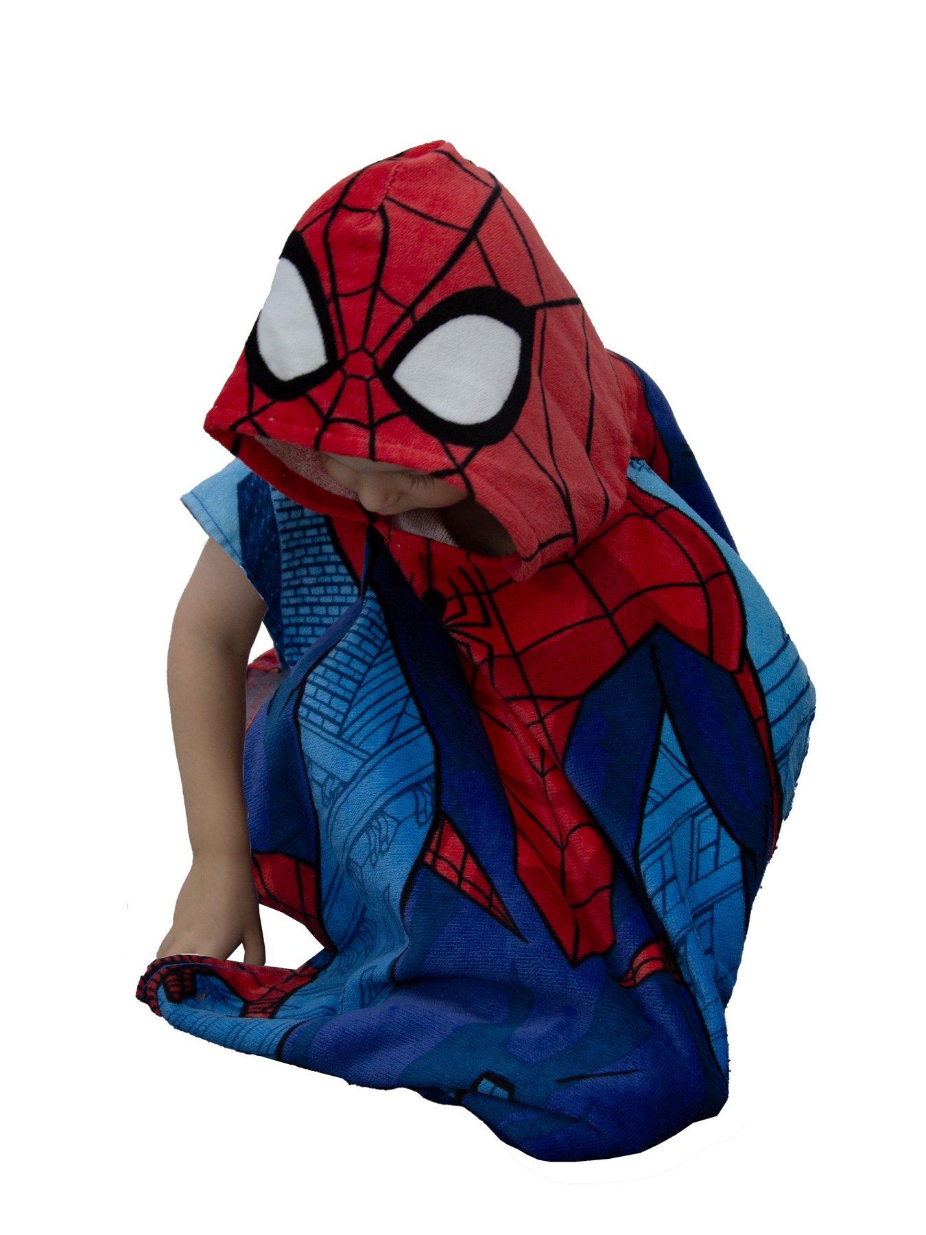 Product photograph of Marvel Spiderman Spiderman Spider City Poncho from very.co.uk