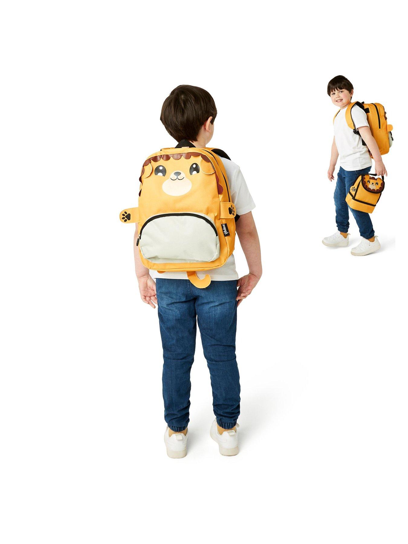 Zappi Co Kinderrucksack Set – Mit Lunchbox & Federmäppchen (Schneeleoparden-Design)