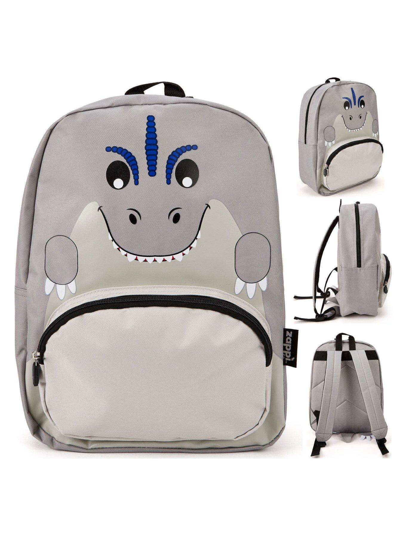 Zappi Co Kinderrucksack Set – Mit Lunchbox & Federmäppchen (Schneeleoparden-Design)