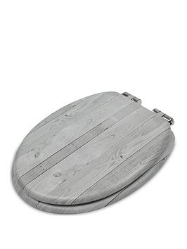Product photograph of Addis Wood Effect Toilet Seat from very.co.uk