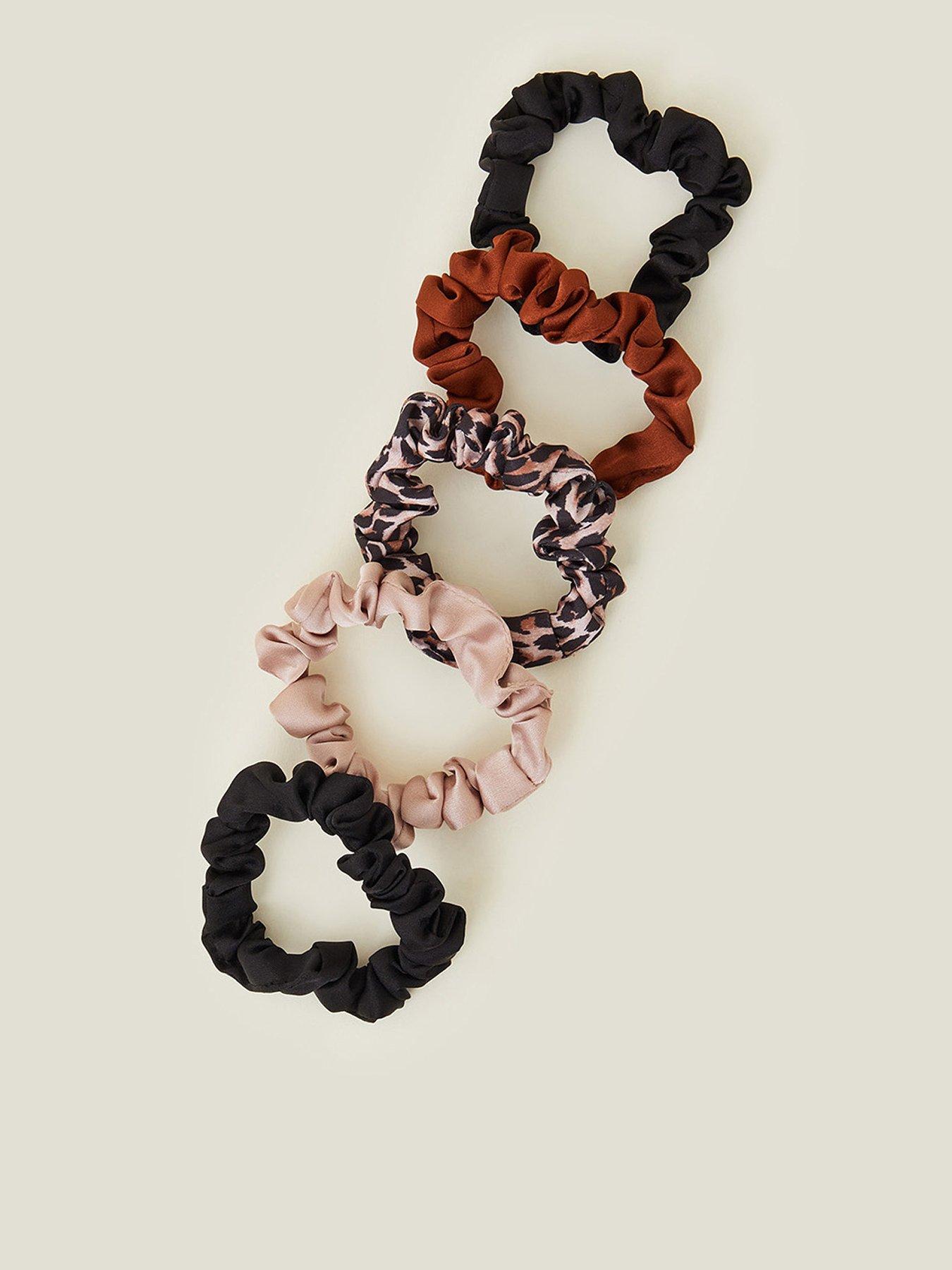 Image 1 of 3 of Accessorize 5 X Leopard Scrunchies