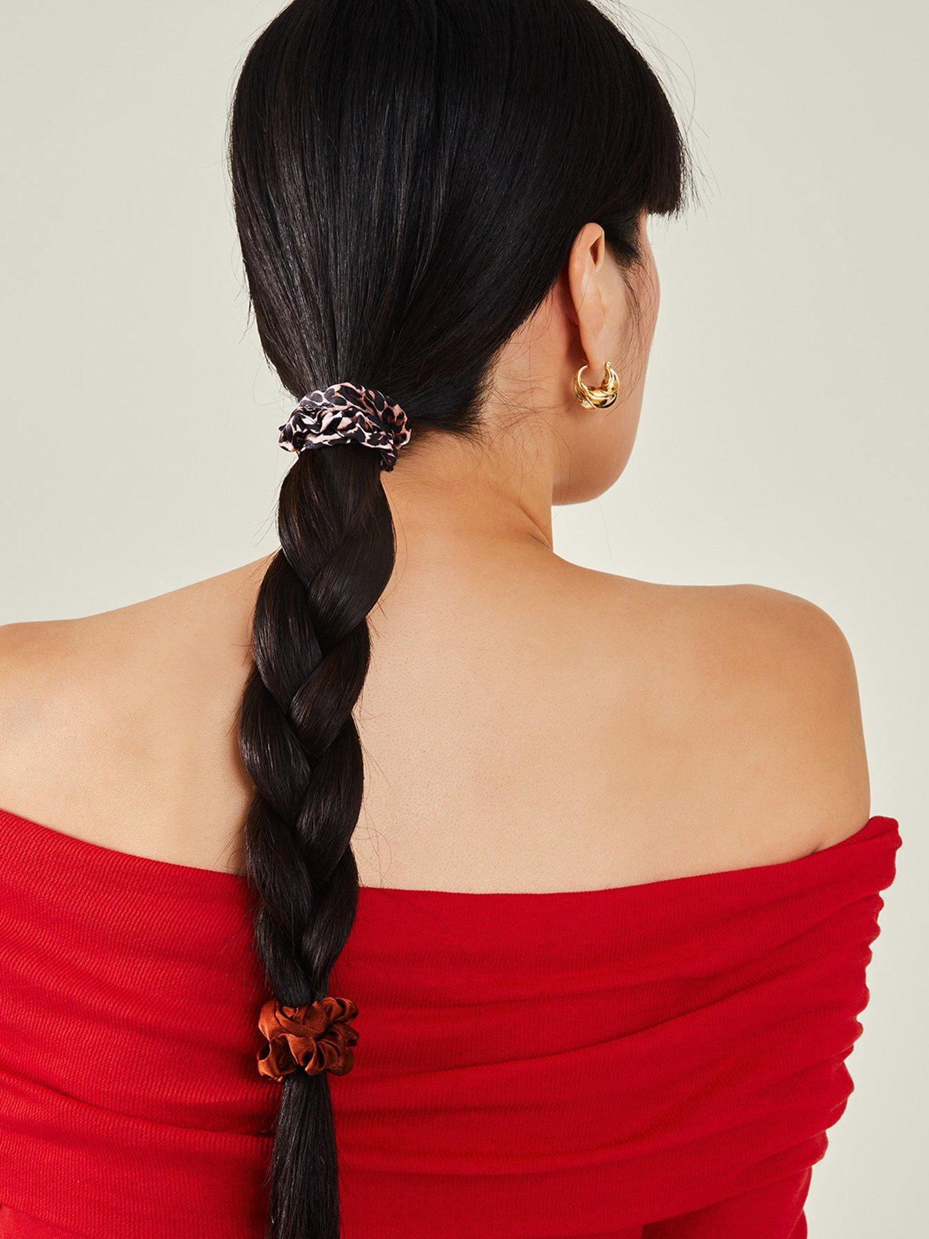 Image 2 of 3 of Accessorize 5 X Leopard Scrunchies