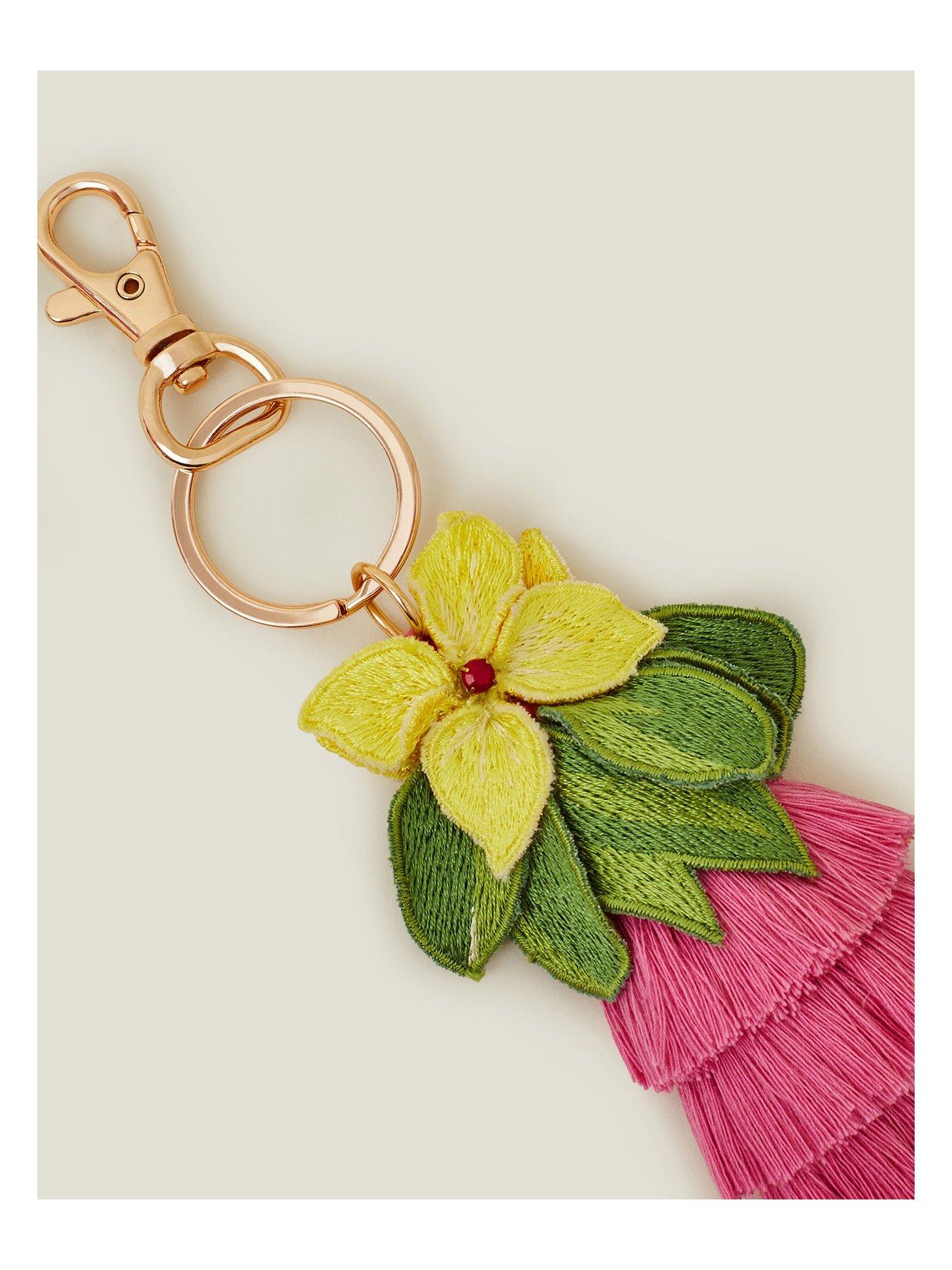 Image 3 of 3 of Accessorize Flower Tassle Keyring