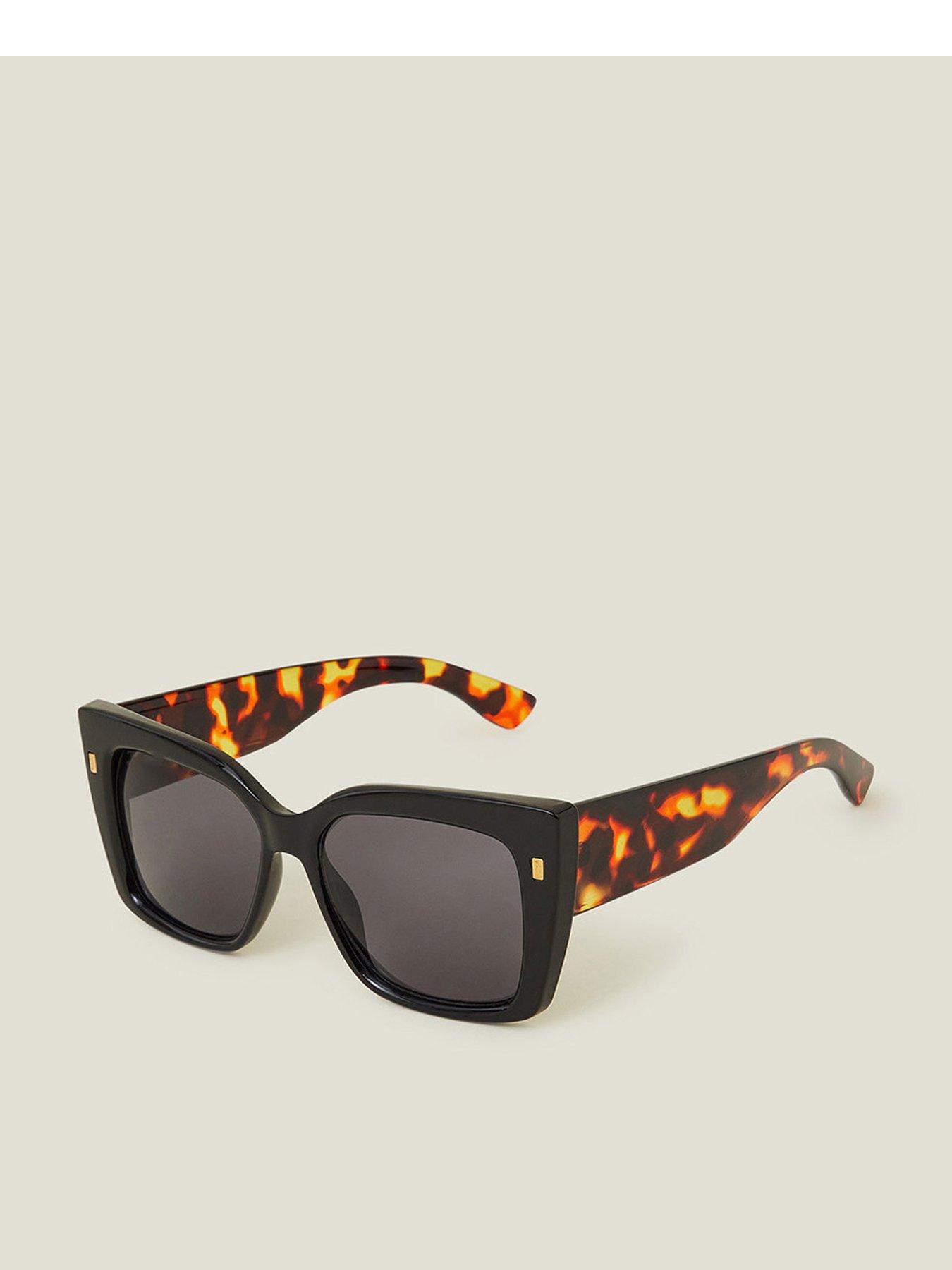 Image 1 of 3 of Accessorize Contrast Chunky Cateye Sunglasses