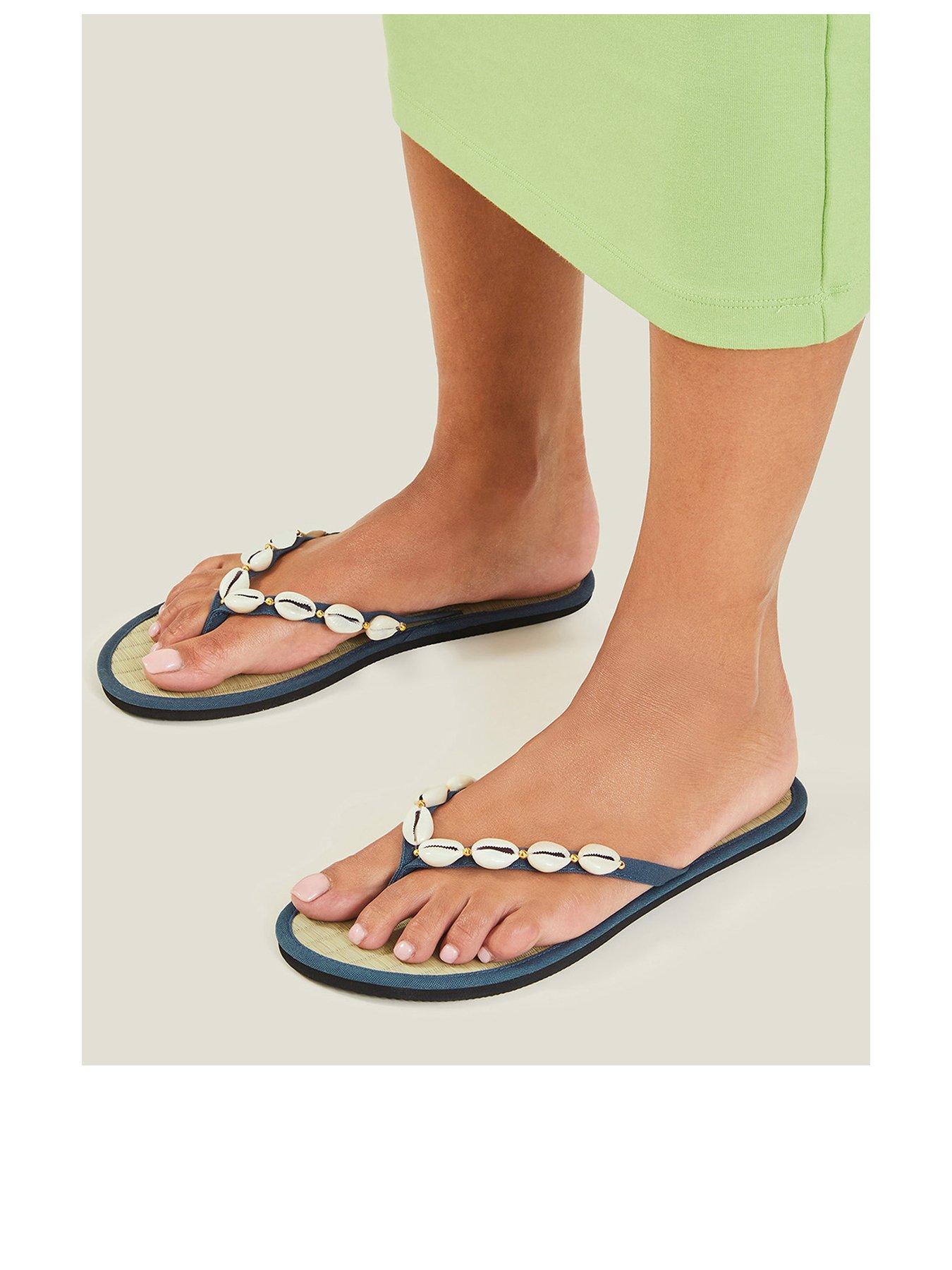 Accessorize Shell Seagrass Flip Flops Very