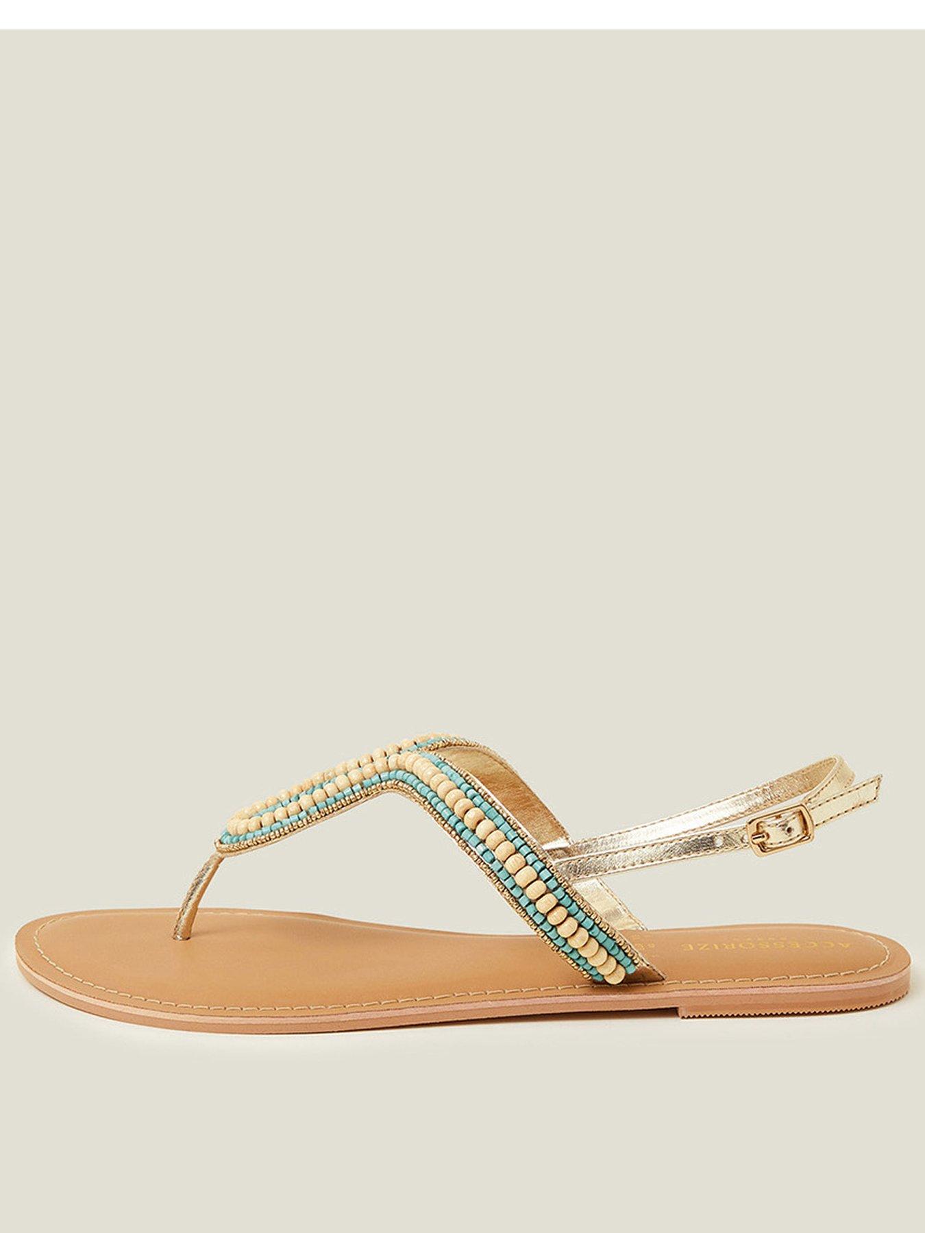 Accessorize Loop Bead Sandals - Multi
