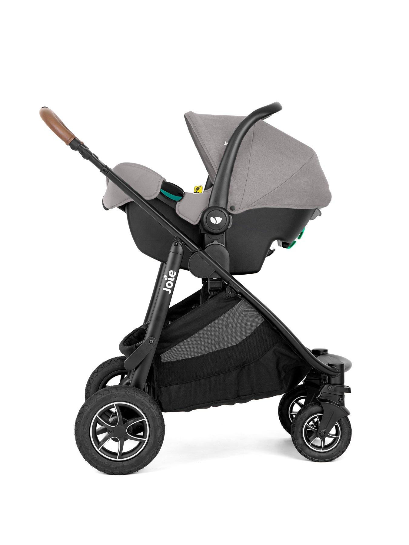 Joie Versatrax On the Go Bundle Travel System with Base Pebble Very