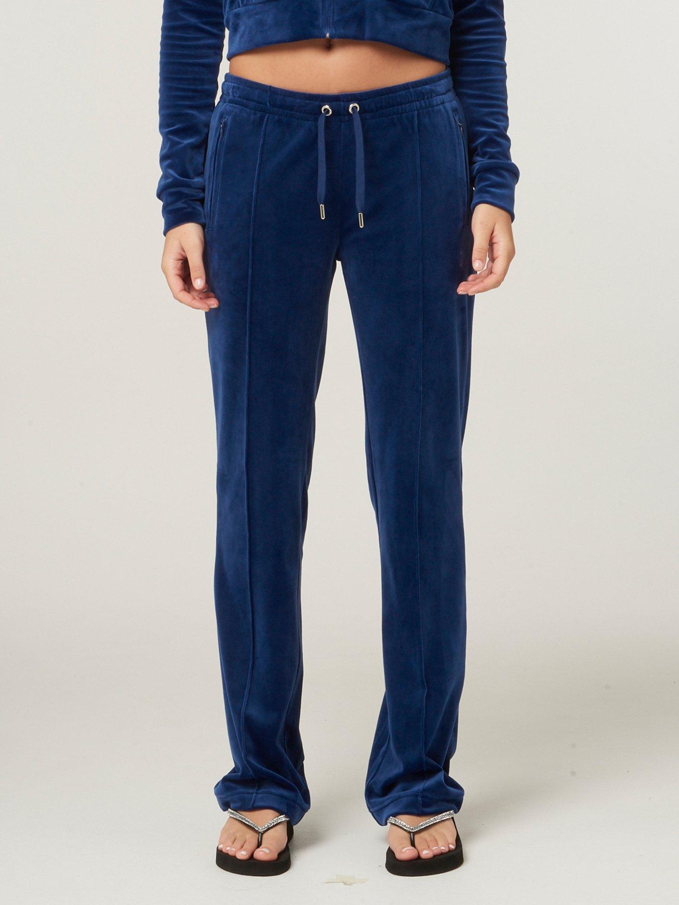 undefined Classic Track Pants With Diamante Logo - Blue