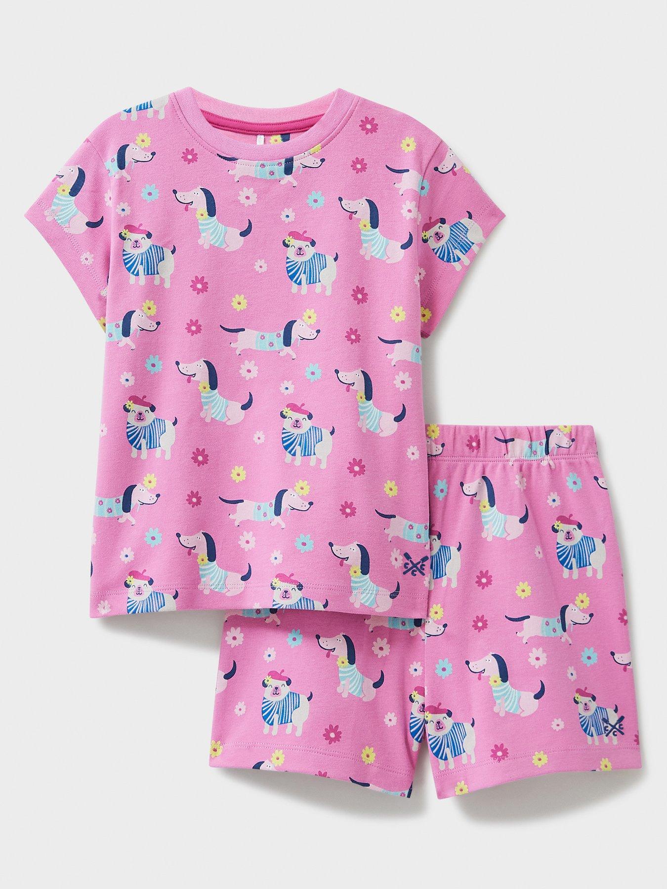 Crew Clothing Girls Shorty Pyjamas Pink Very