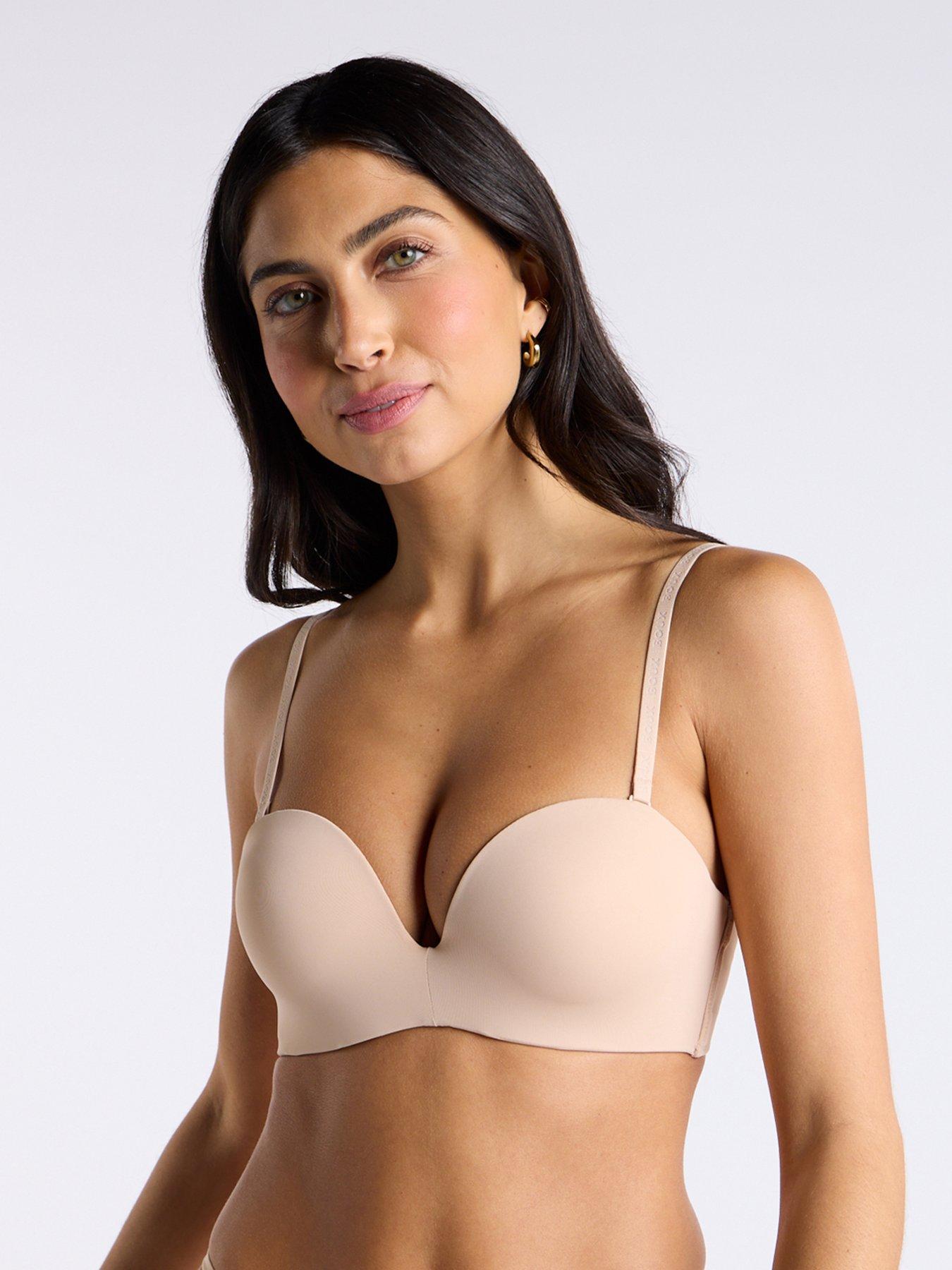 Boux Avenue Strapless & Multiway Bra, Light Beige, Size 32F, Women