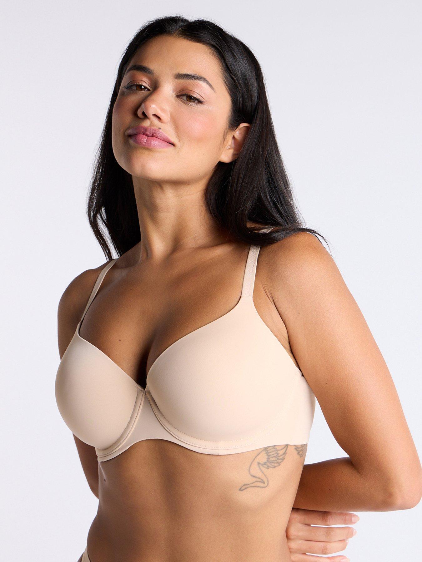 Boux Avenue T-Shirt Bra, Light Beige, Size 32F, Women
