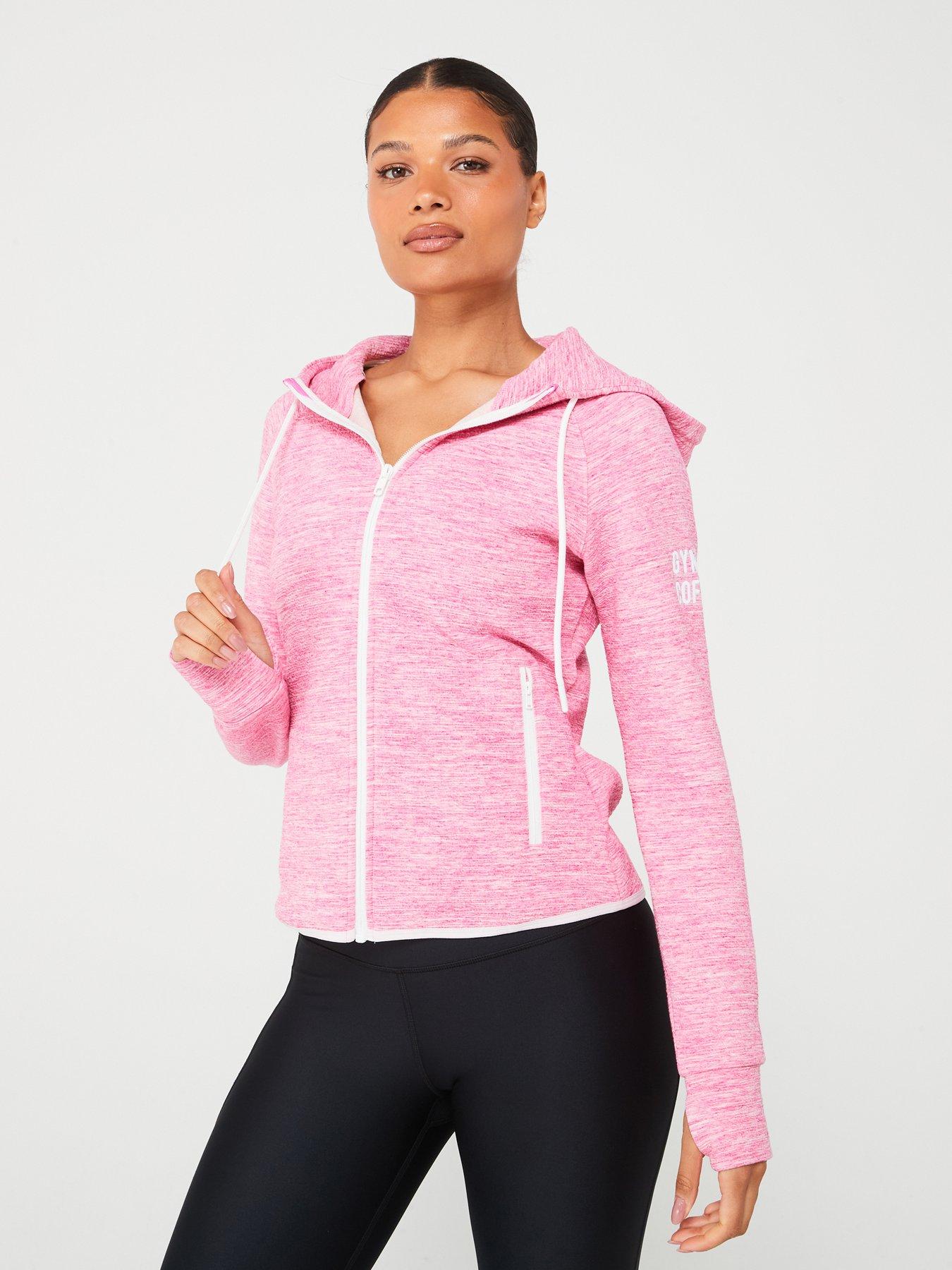 Gym + Coffee Women's Training Fleck Hoodie - Pink