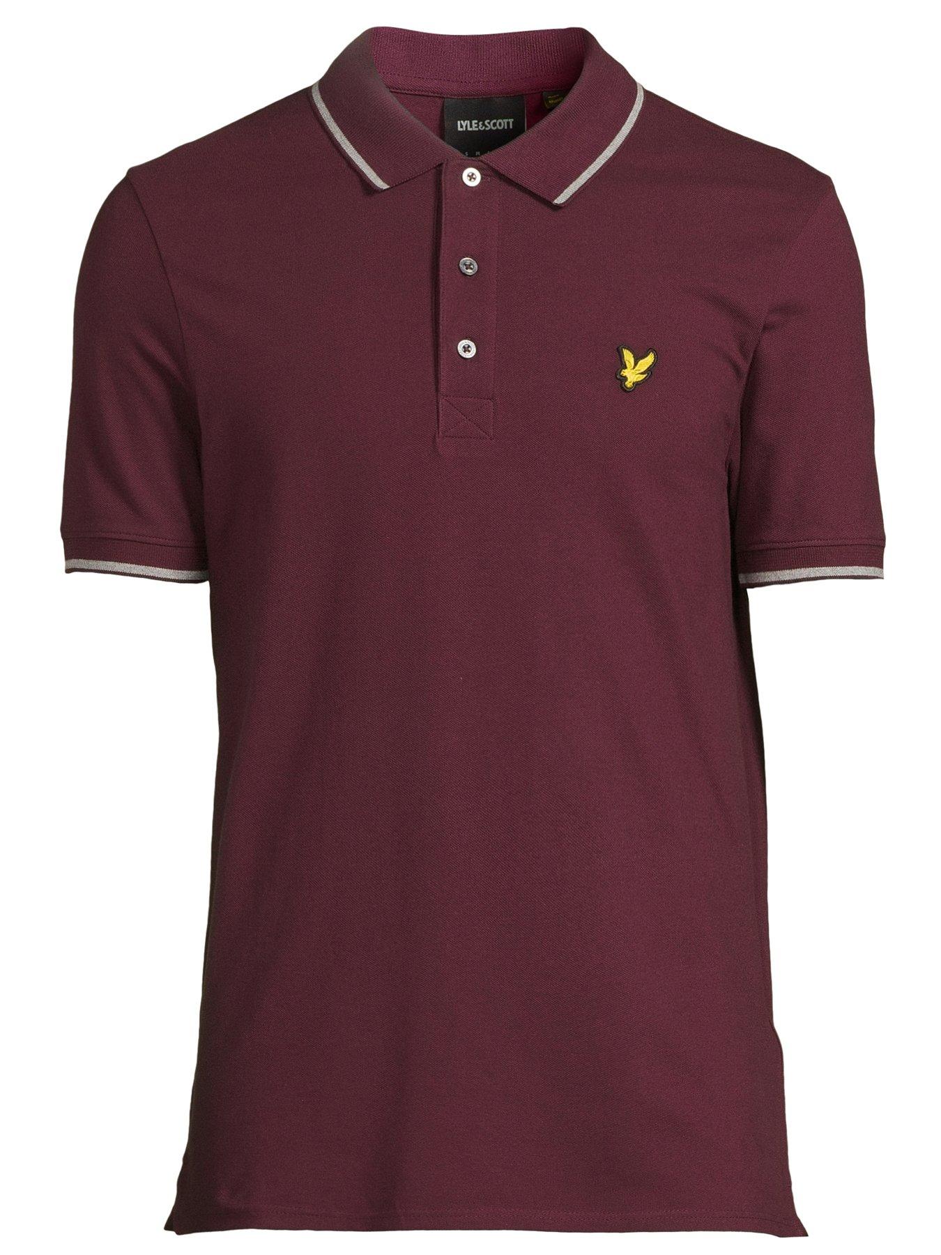 Lyle & Scott Lyle & Scott Tipped Regular Fit Polo Shirt - Dark Red ...