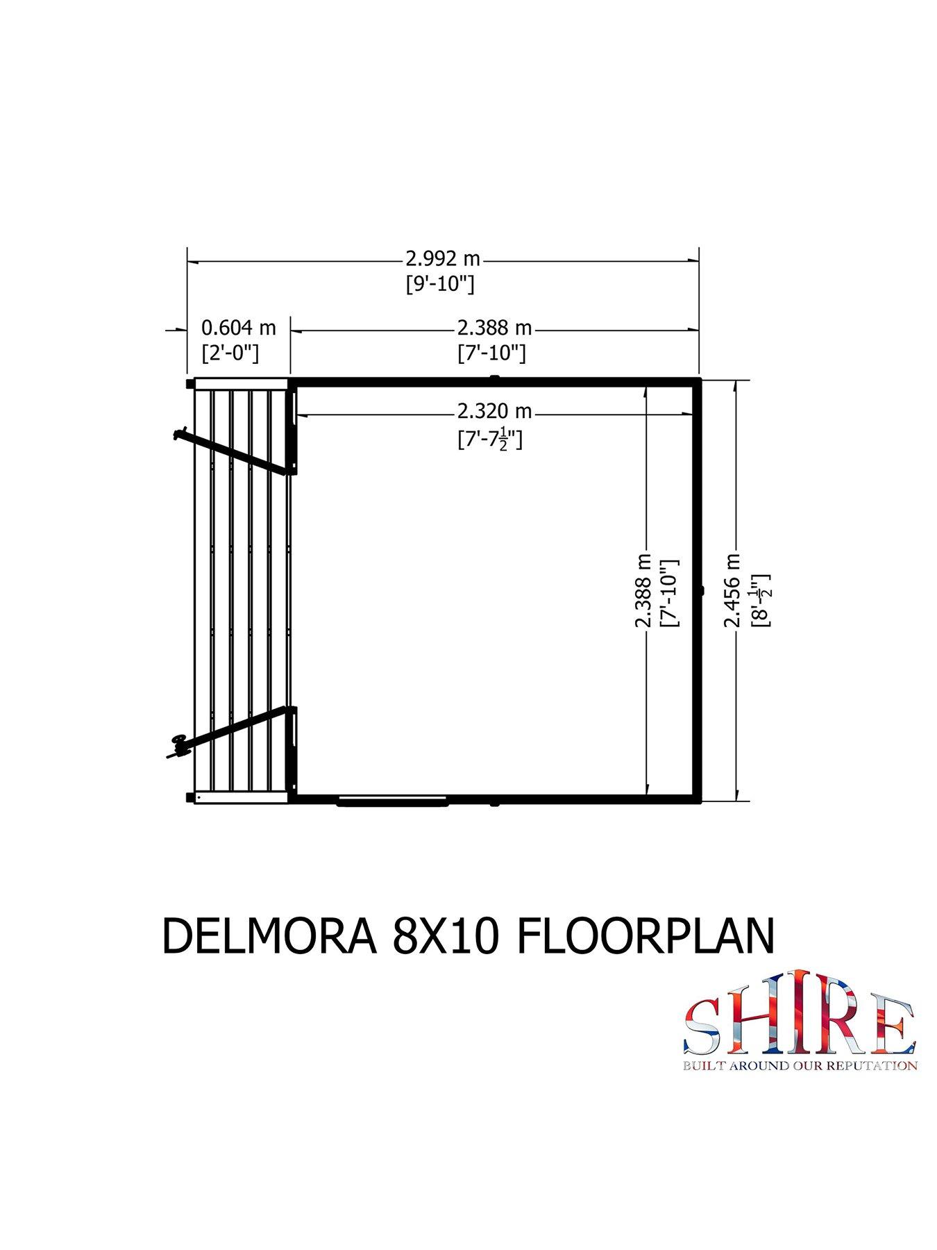 Image 4 of 7 of Shire Delmora 8x10ft Summerhouse With Veranda