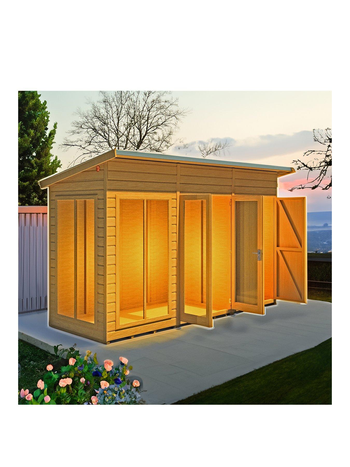 Product photograph of Shire Lela 12x4 Summerhouse from very.co.uk