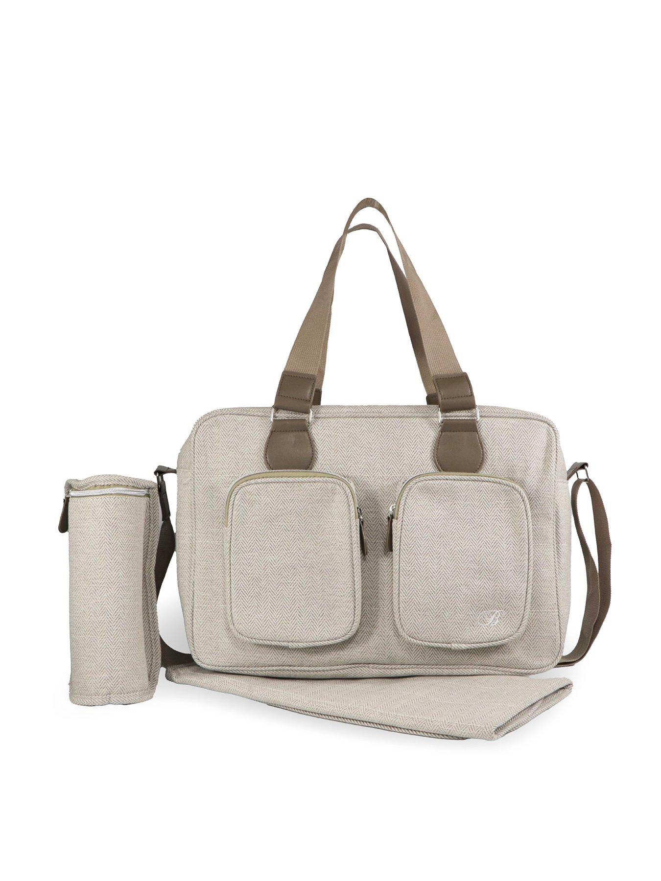 My Babiie Deluxe Changing Bag - Oatmeal Herringbone