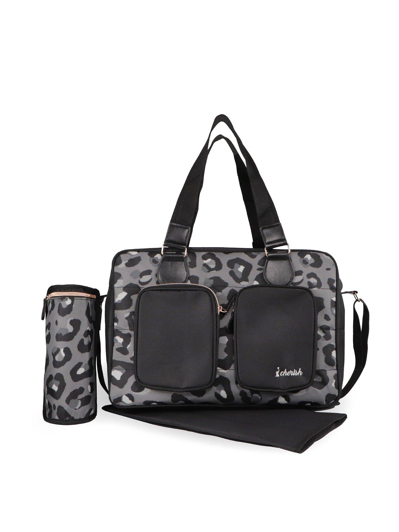 My Babiie Dani Dyer Black Leopard Deluxe Baby Changing Bag