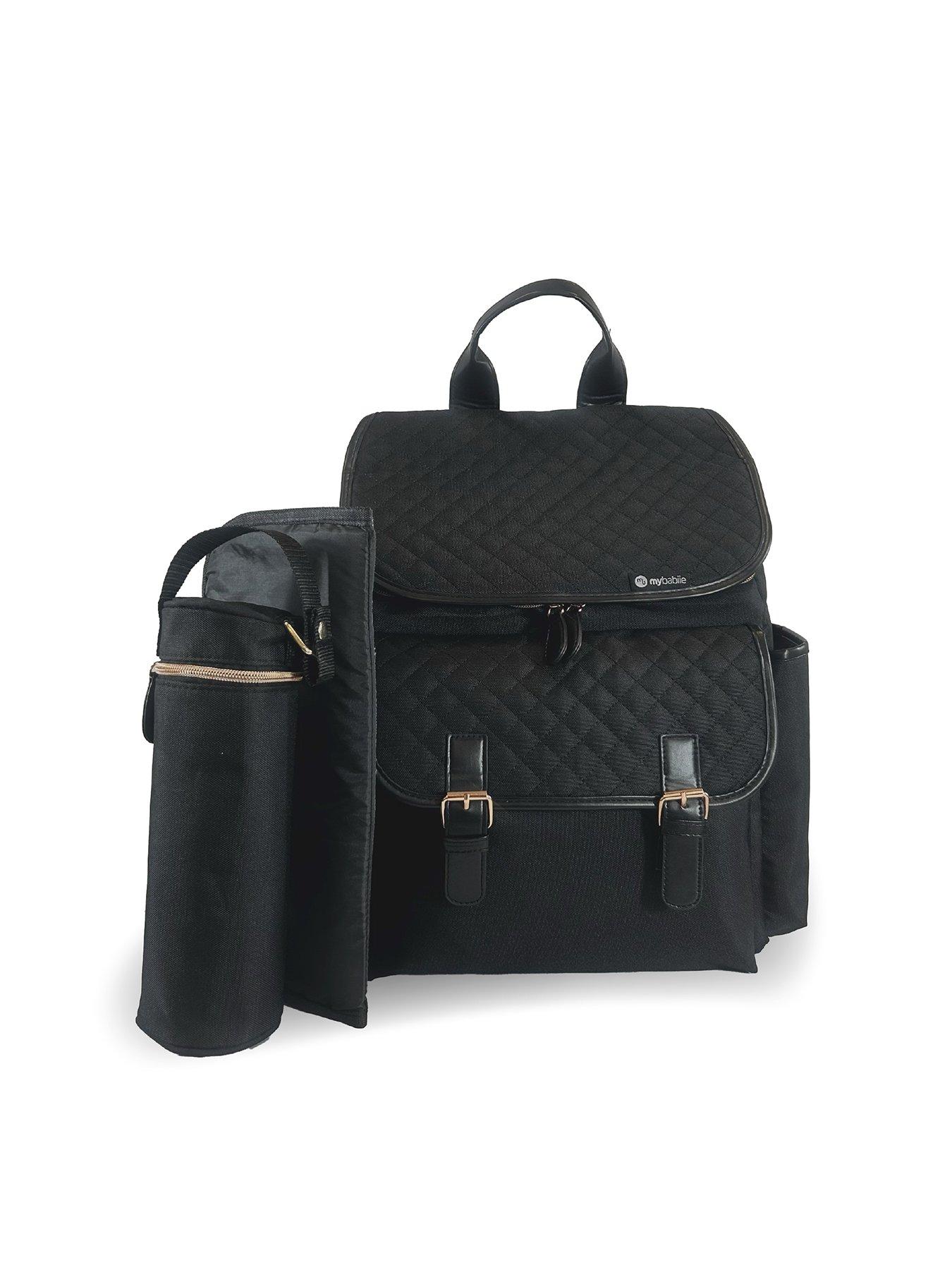 My Babiie Backpack Changing Bag - Black Quilted