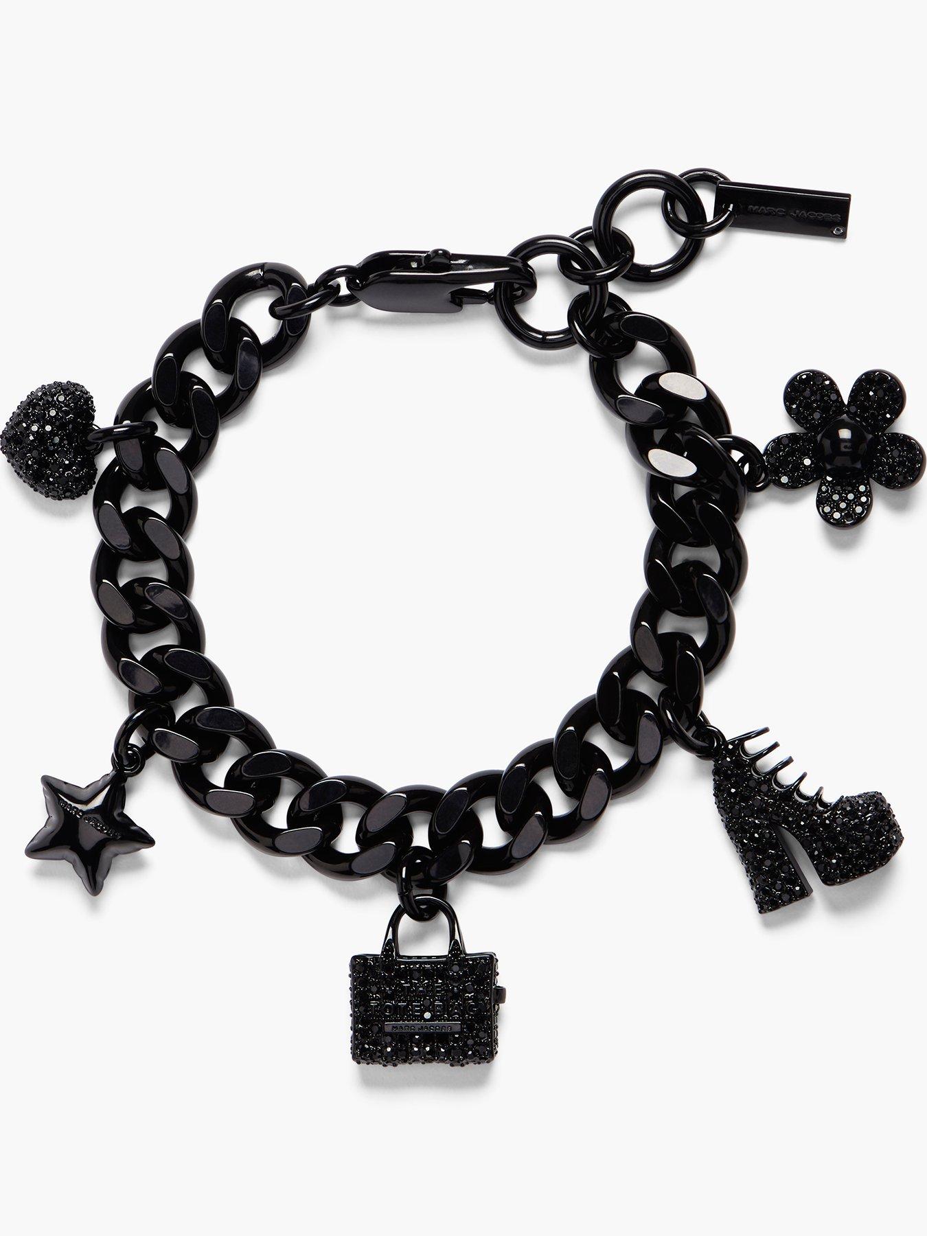 Product photograph of Marc Jacobs Mini Icon Pave Charm Bracelet from very.co.uk