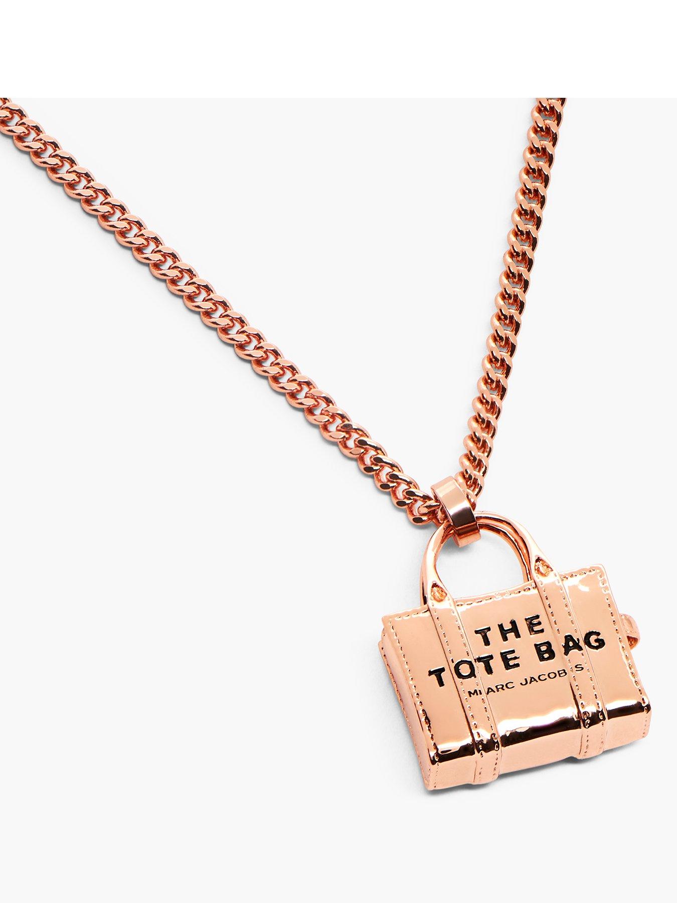 Product photograph of Marc Jacobs The Tote Bag Necklace from very.co.uk