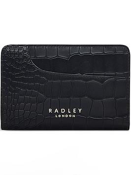 Radley Pockets 2.0 - Faux Croc Medium Bifold Purse, Black, Women