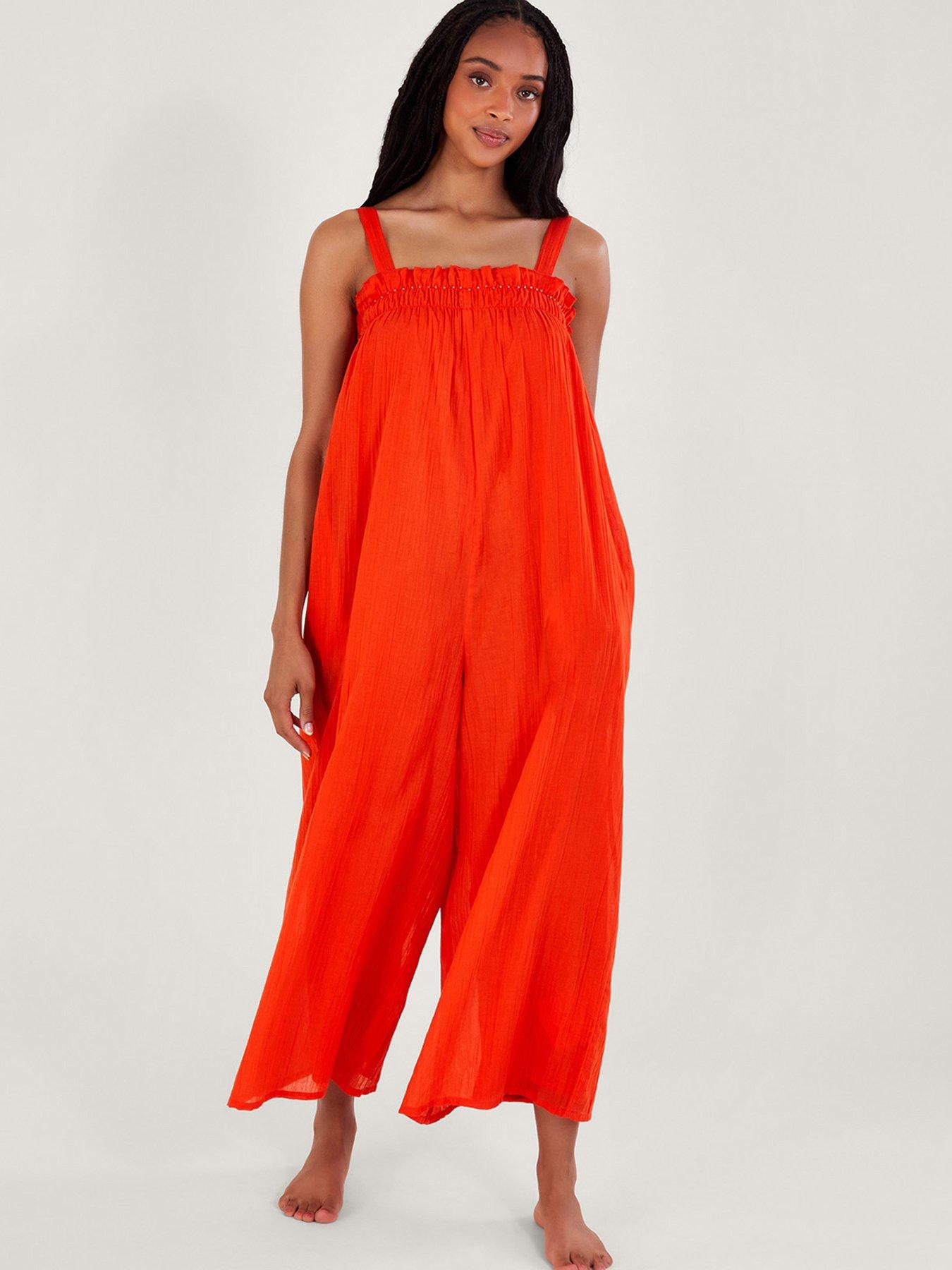 Eve Plain Jumpsuit Orange