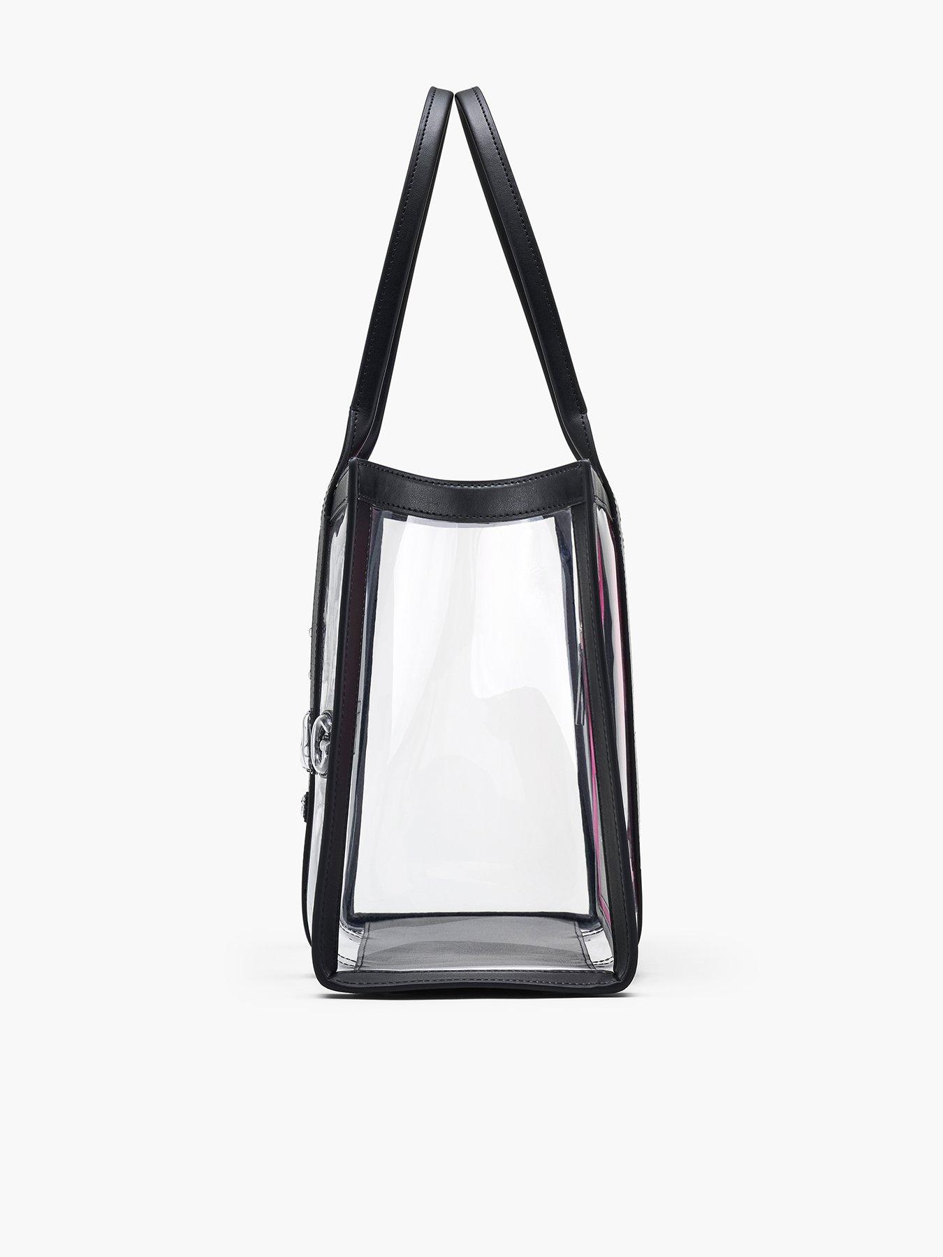 The Clear Medium Tote Bag Black Clear