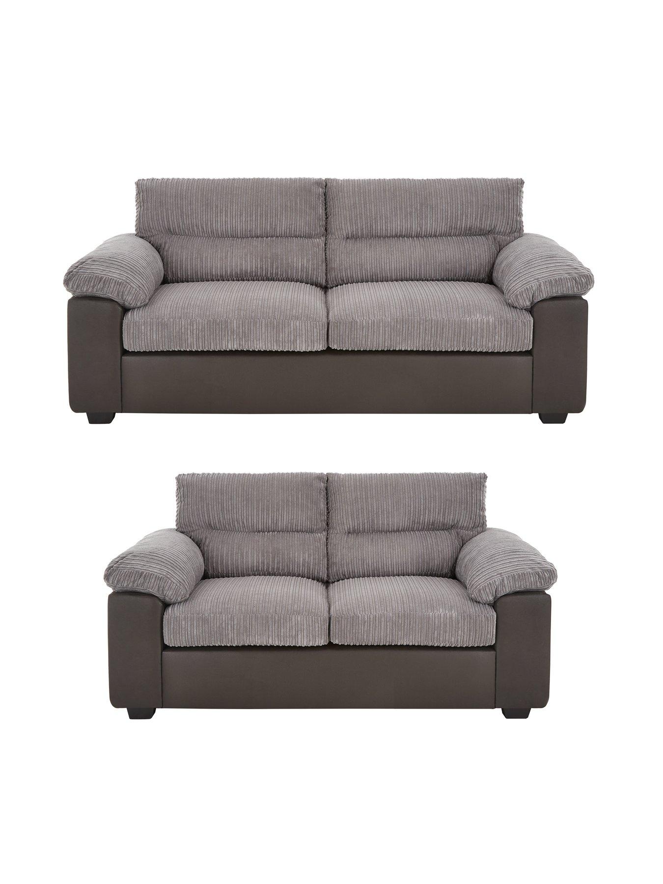 Product photograph of Armstrong 3 2 Seater Sofa Set Buy Amp Save - Grey - Fsc Reg Certified from very.co.uk