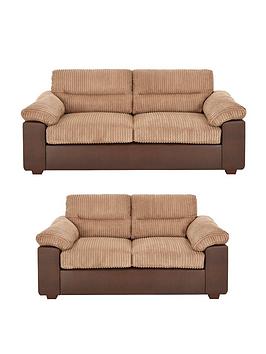 Product photograph of Armstrong 3 2 Seater Sofa Set Buy Amp Save - Brown - Fsc Reg Certified from very.co.uk