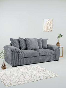 Product photograph of Very Home Amalfi Scatter Back 3 2 Seater Fabric Sofa Buy Amp Save - Charcoal - Fsc Reg Certified from very.co.uk