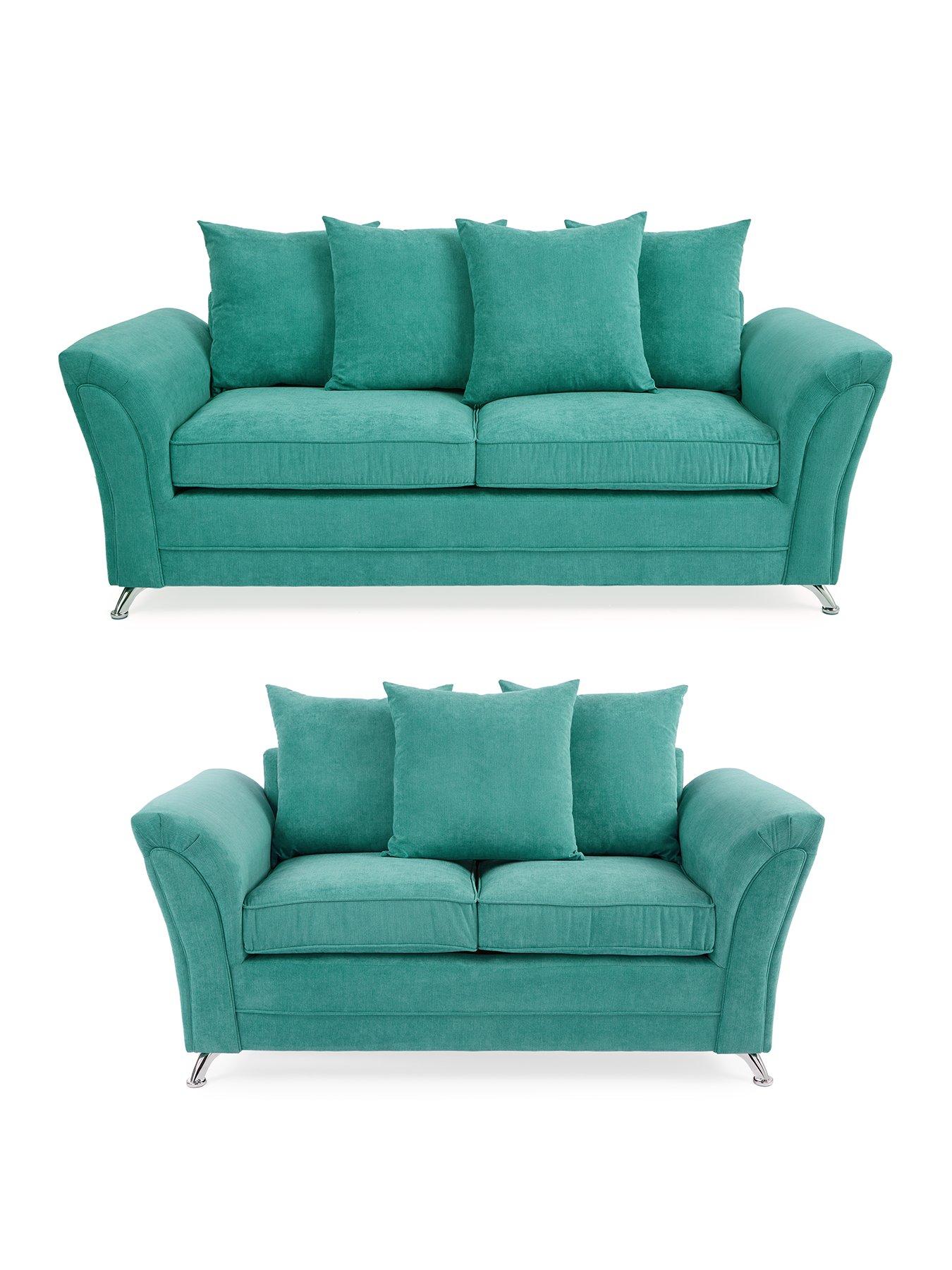 Very Home Dury Scatter Back 3 + 2 Seater Fabric Sofa Set (Buy & SAVE